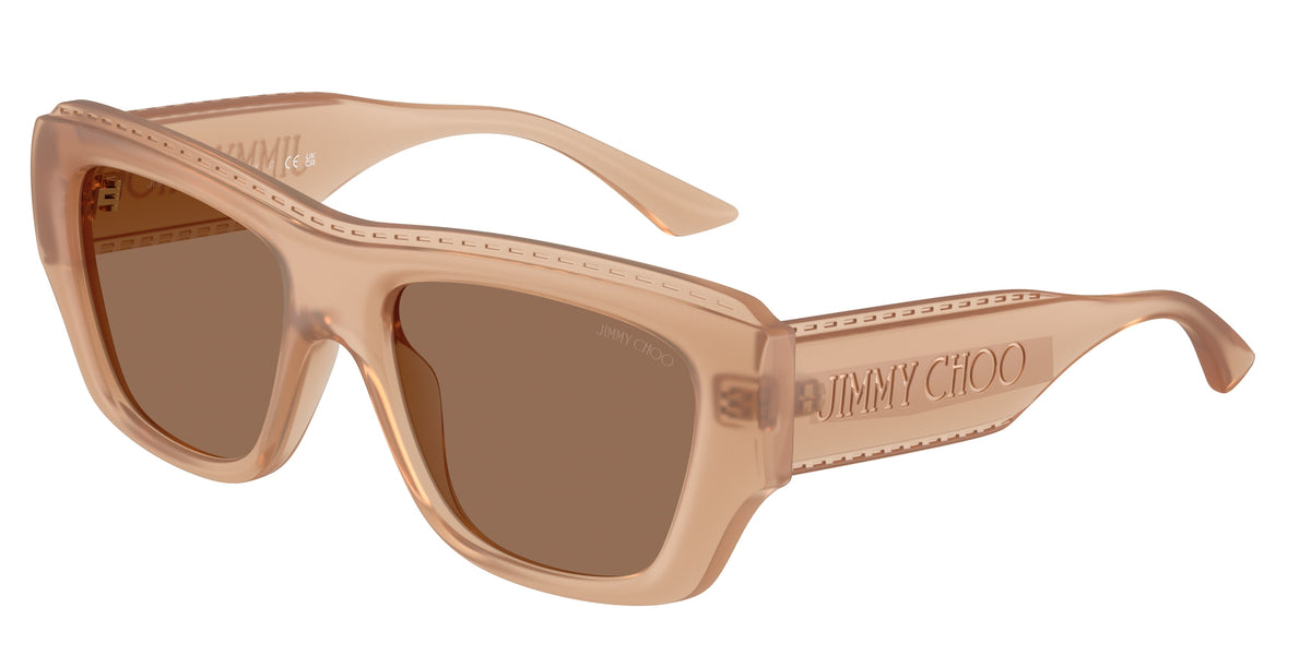 Jimmy Choo 0JC6003U TRANSPARENT TAN rectangle sunglasses by Jimmy