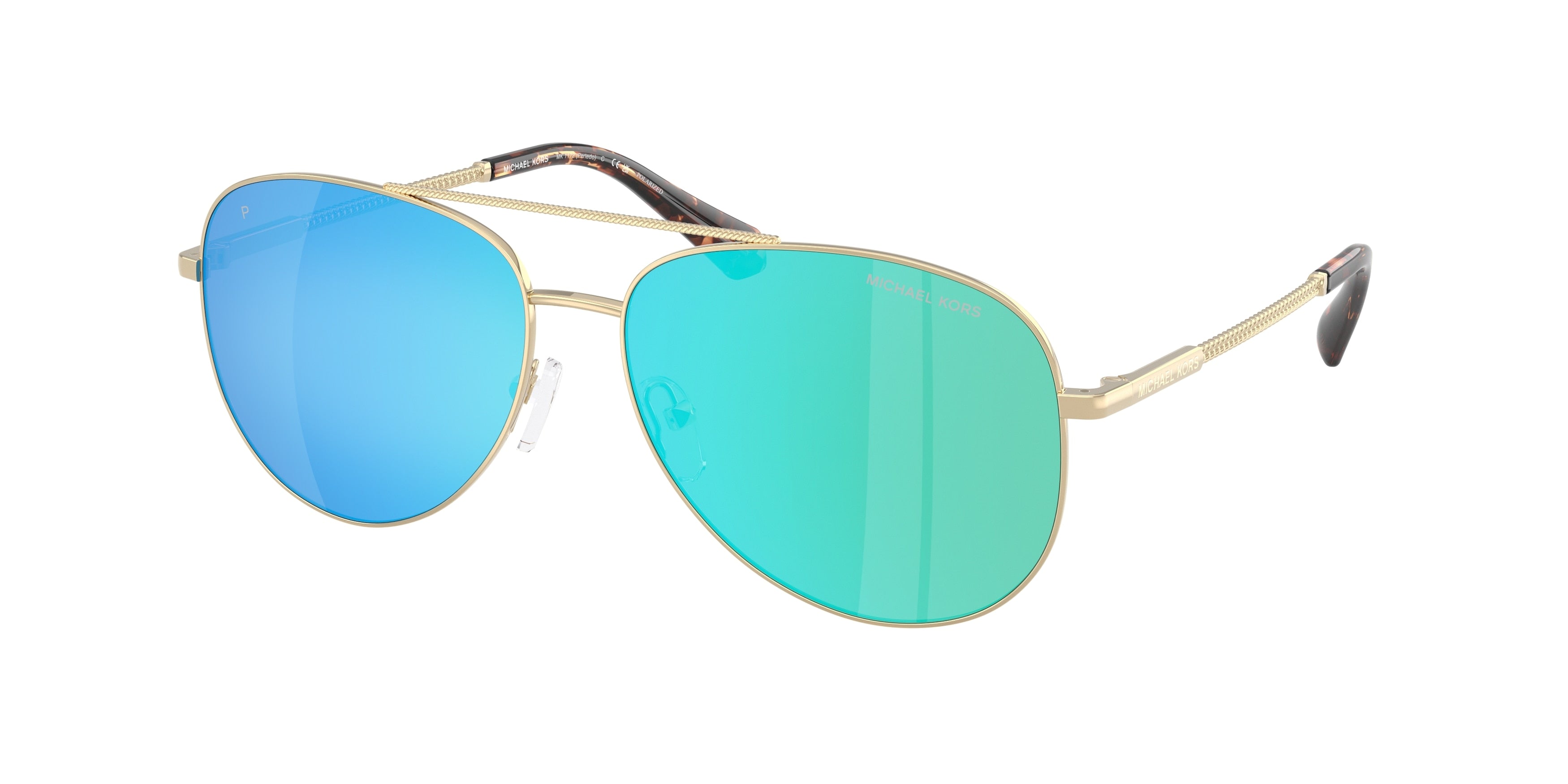 MICHAEL KORS 0MK1172 LIGHT GOLD pilot sunglasses by MICHAEL