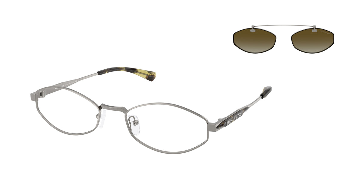 MICHAEL KORS 0MK1175 SHINY GUNMETAL oval sunglasses by MICHAEL