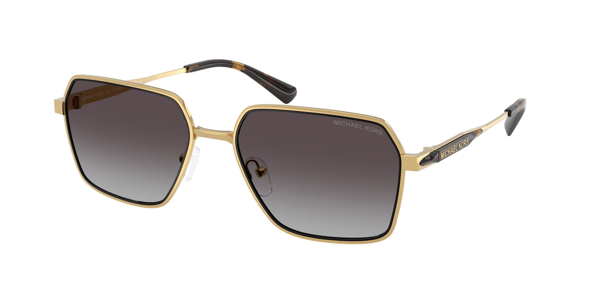 MICHAEL KORS 0MK1176 SHINY YELLOW GOLD square sunglasses by MICHAEL