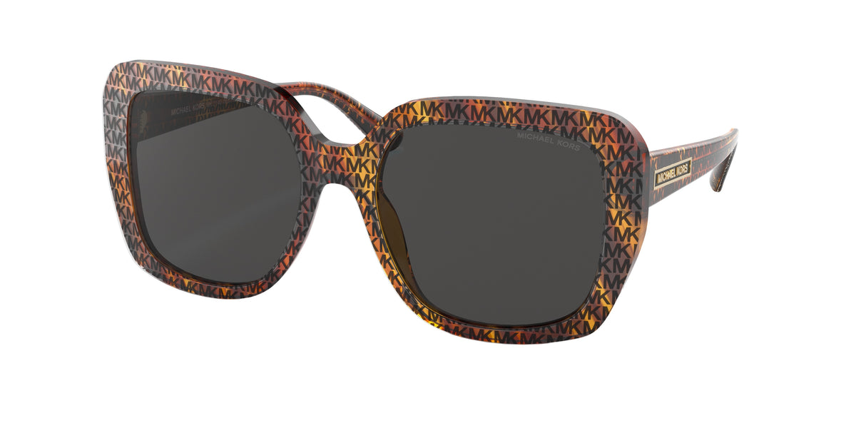 MICHAEL KORS 0MK2140 MK LOGO PRINT TORTOISE square sunglasses by MICHAEL