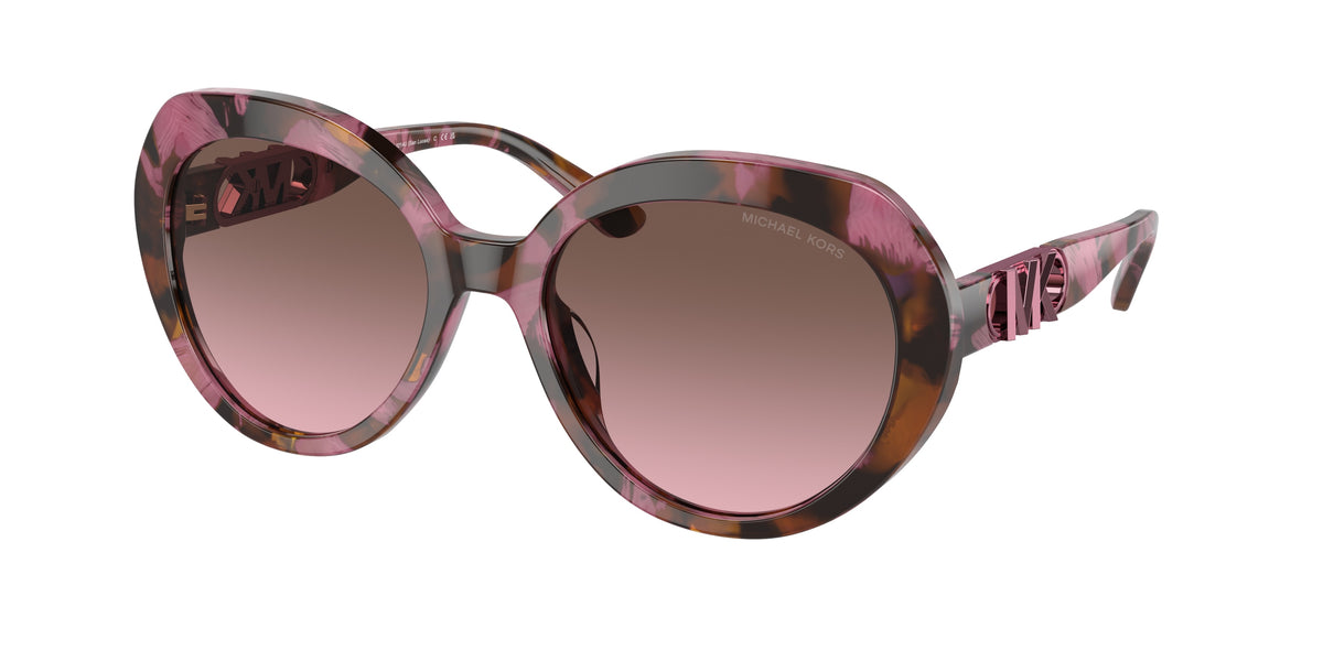 MICHAEL KORS 0MK2214U PLUM GRAPHIC TORTOISE round sunglasses by MICHAEL