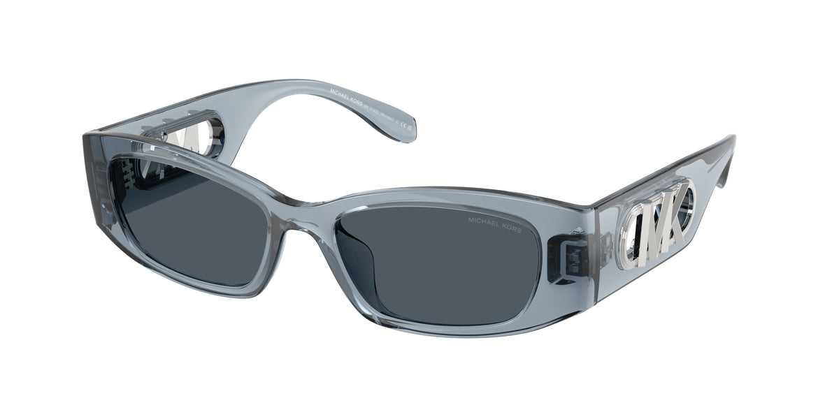 MICHAEL KORS 0MK2243U DENIM TRANSPARENT rectangle sunglasses by MICHAEL