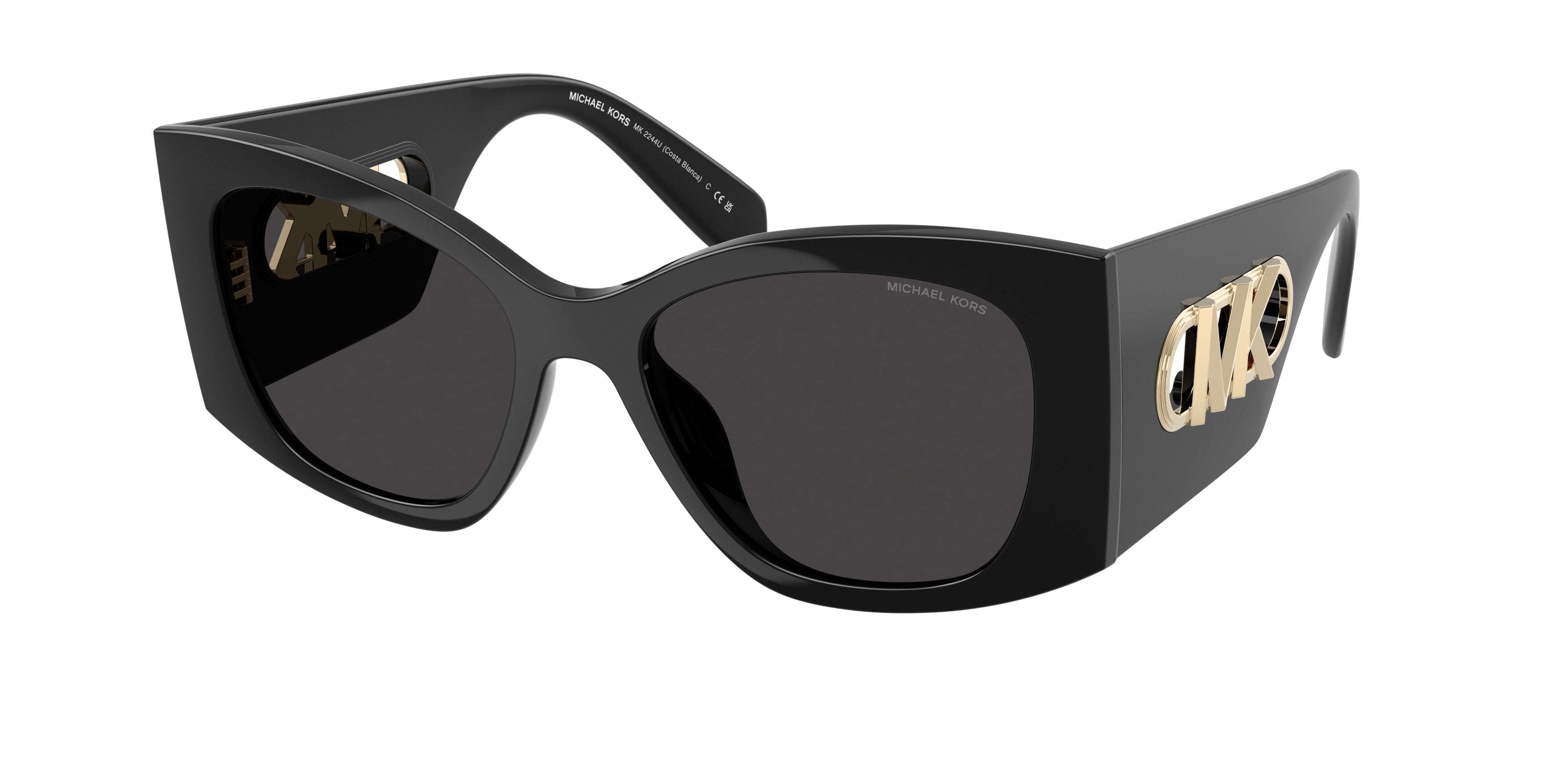 MICHAEL KORS 0MK2244U BLACK square sunglasses by MICHAEL