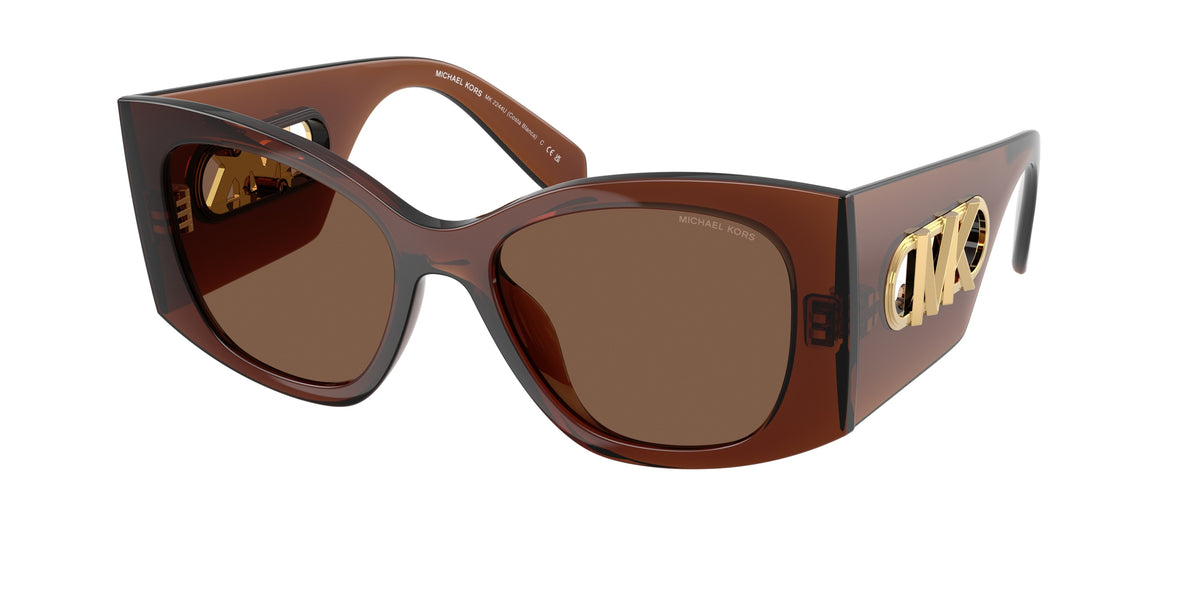 MICHAEL KORS 0MK2244U BROWN TRANSPARENT square sunglasses by MICHAEL
