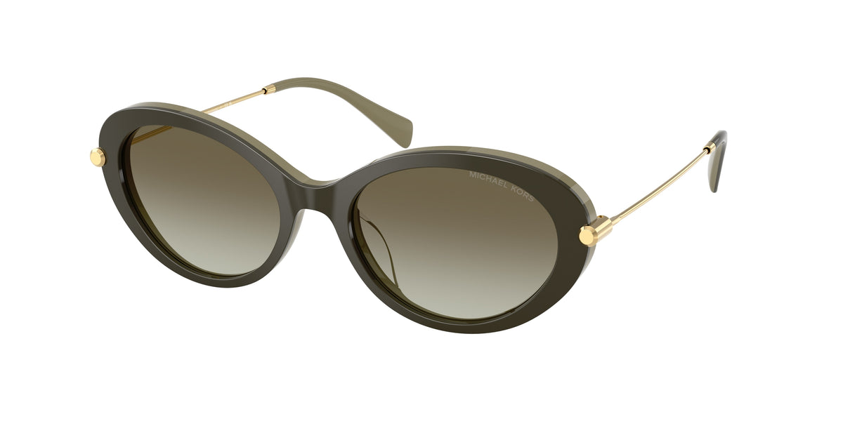 MICHAEL KORS 0MK2245U OLIVE SMOKE oval sunglasses by MICHAEL