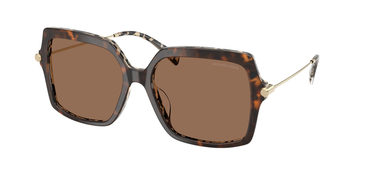 MICHAEL KORS 0MK2247U DARK/CREAM TORTOISE square sunglasses by MICHAEL