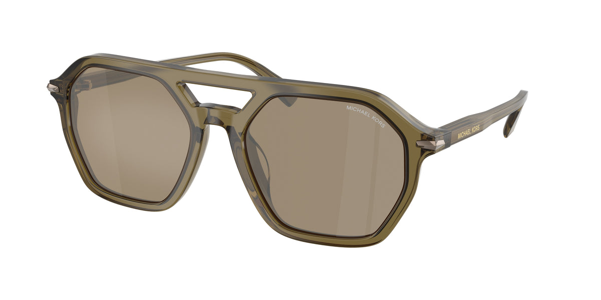 MICHAEL KORS 0MK2251U OLIVE TRANSPARENT pilot sunglasses by MICHAEL