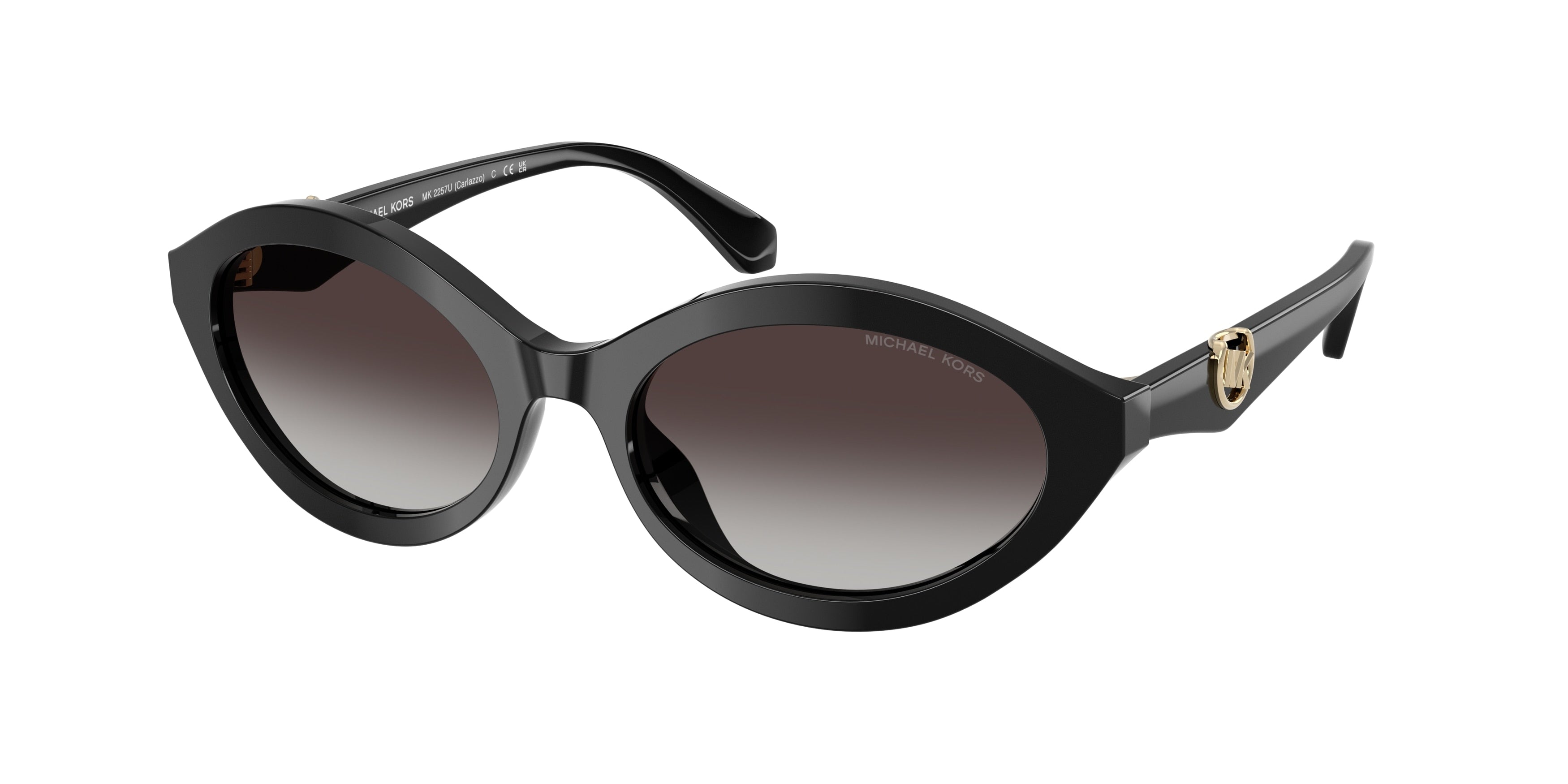 MICHAEL KORS 0MK2257U BLACK oval sunglasses by MICHAEL