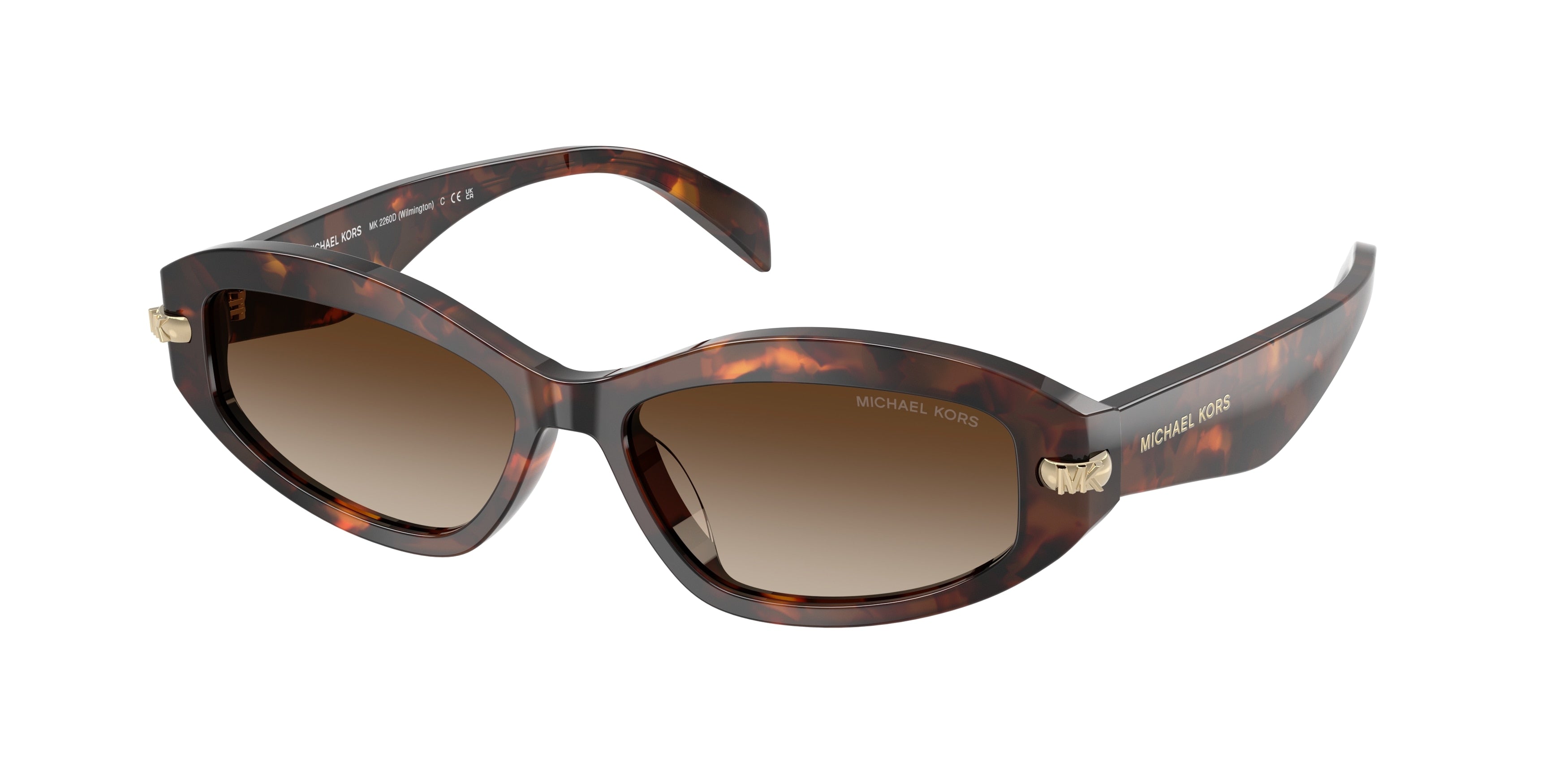 MICHAEL KORS 0MK2260D LUGGAGE TORTOISE oval sunglasses by MICHAEL