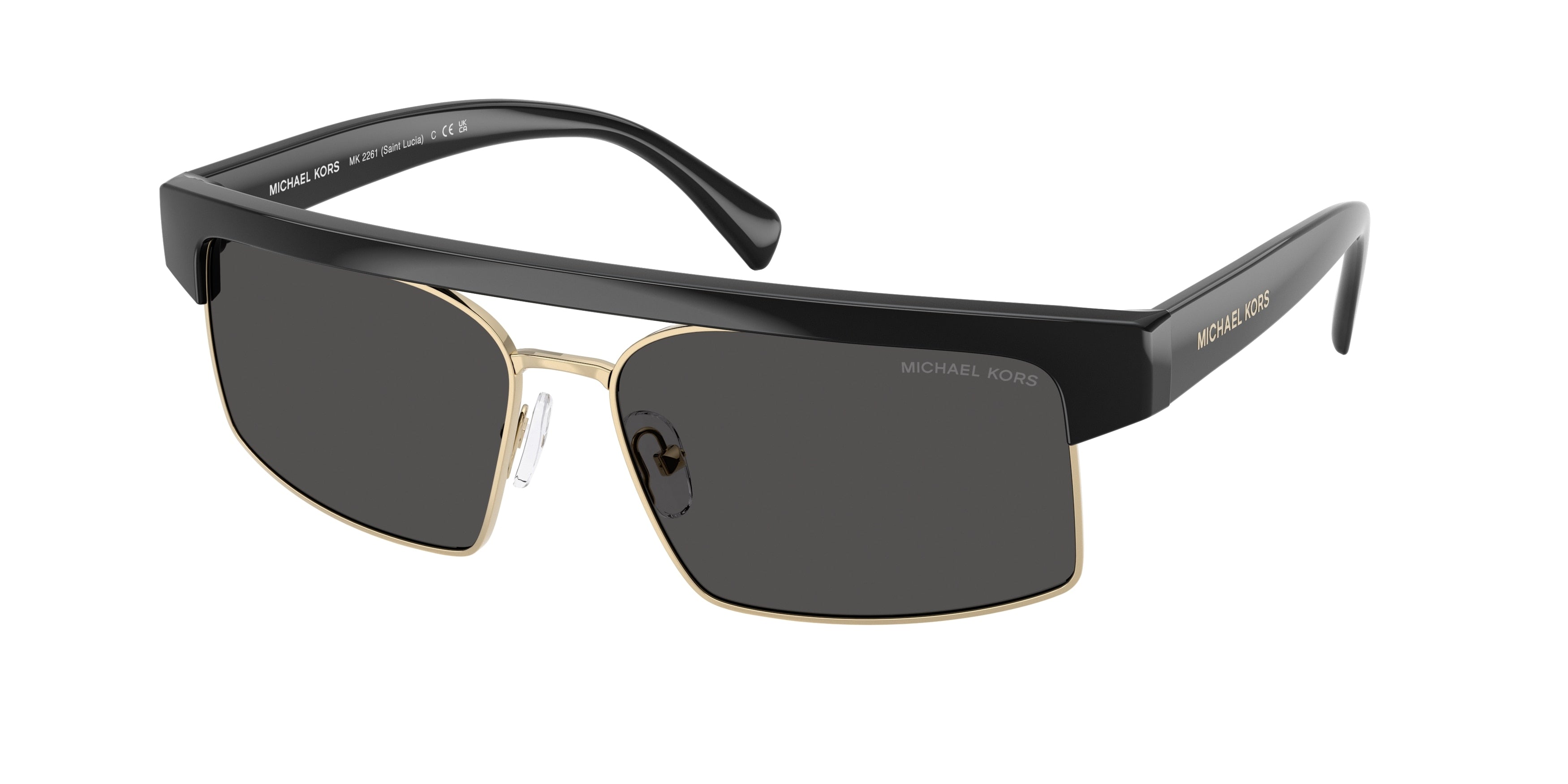 MICHAEL KORS 0MK2261 BLACK rectangle sunglasses by MICHAEL