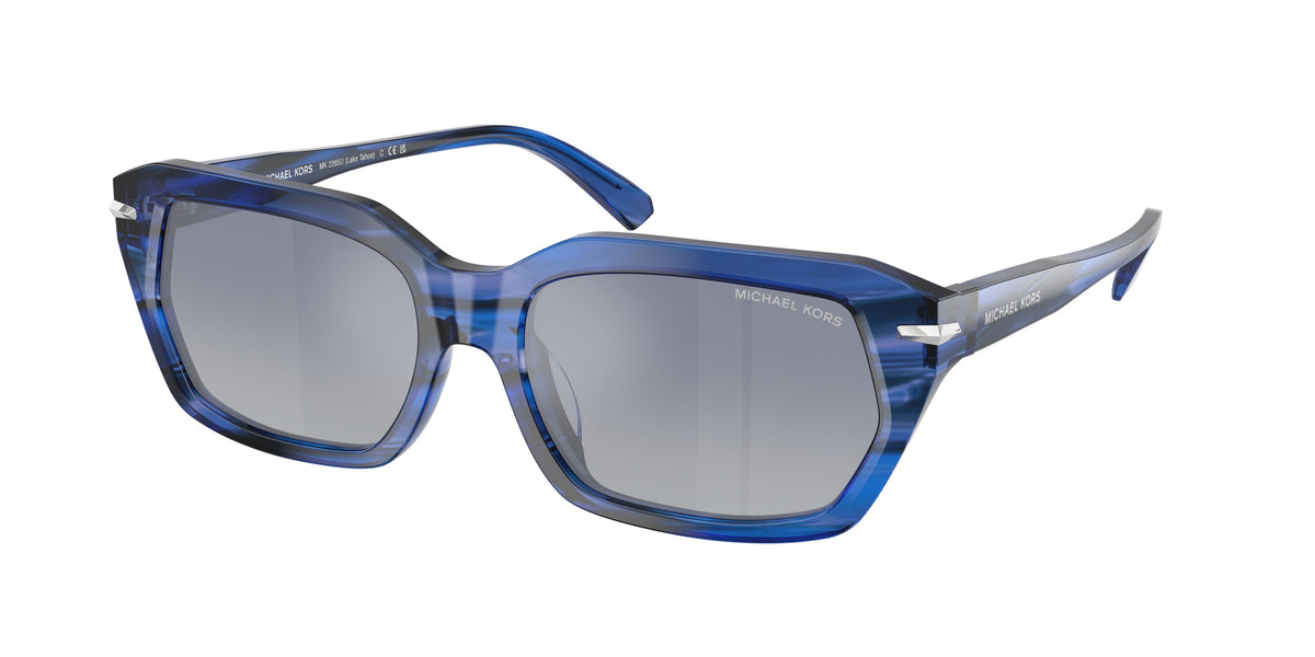 MICHAEL KORS 0MK2265U BLUE HORN rectangle sunglasses by MICHAEL