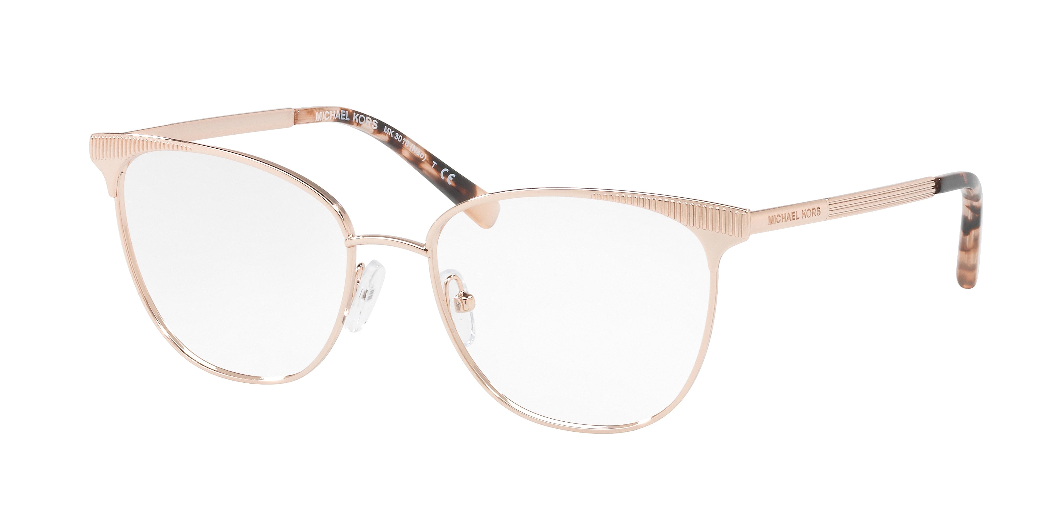 MICHAEL KORS 0MK3018 ROSE GOLD square glasses by MICHAEL