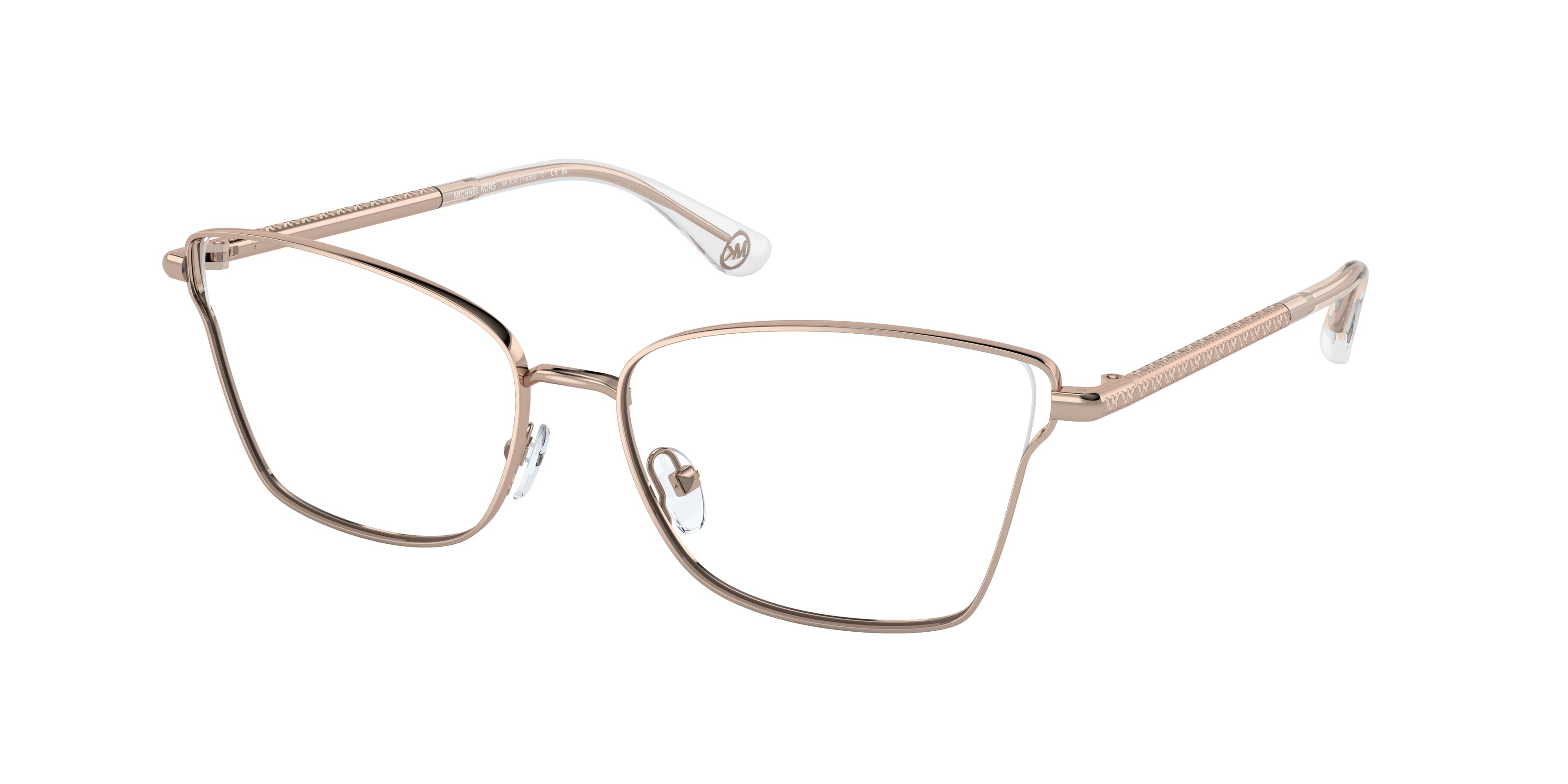MICHAEL KORS 0MK3063 ROSE GOLD rectangle glasses by MICHAEL