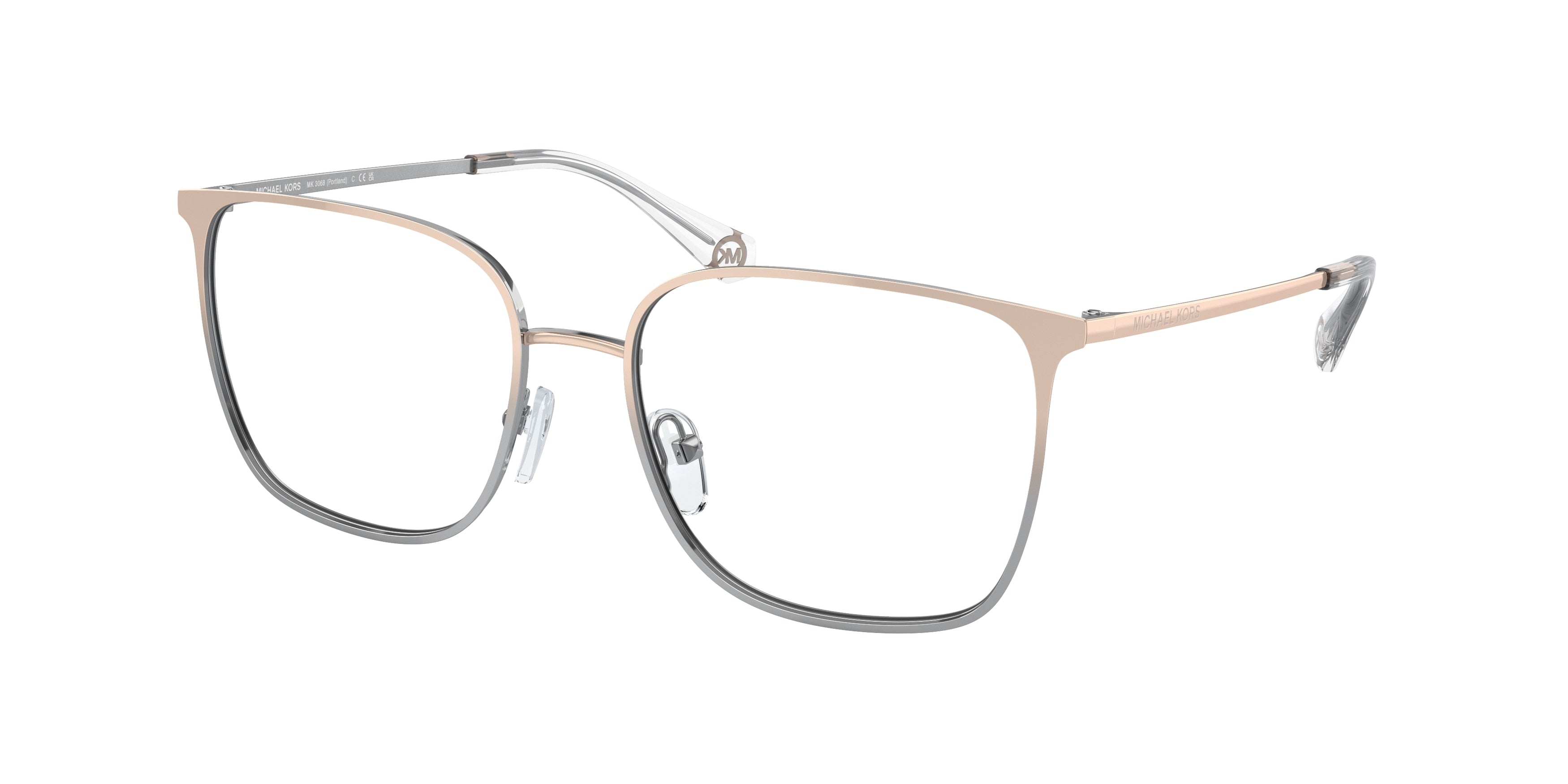 MICHAEL KORS 0MK3068 ROSE GOLD square glasses by MICHAEL