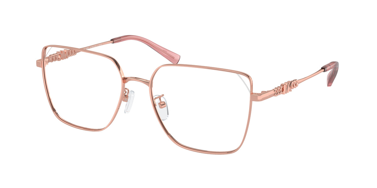 MICHAEL KORS 0MK3083D SHINY ROSE GOLD rectangle glasses by MICHAEL