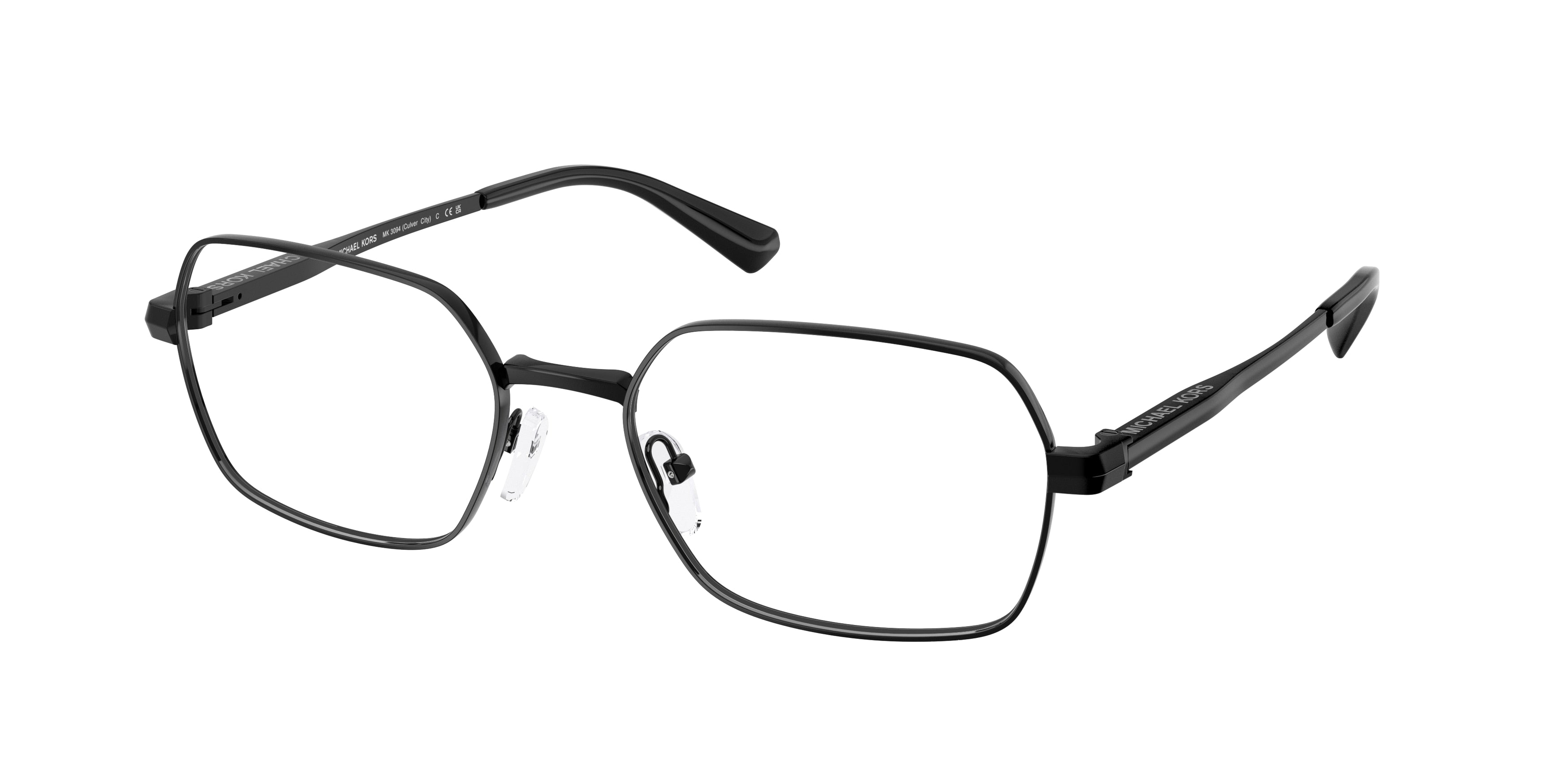 MICHAEL KORS 0MK3094 BLACK SHINY square glasses by MICHAEL