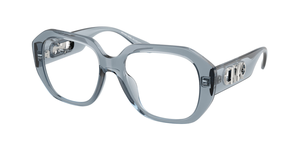 MICHAEL KORS 0MK4148U DENIM TRANSPARENT irregular glasses by MICHAEL