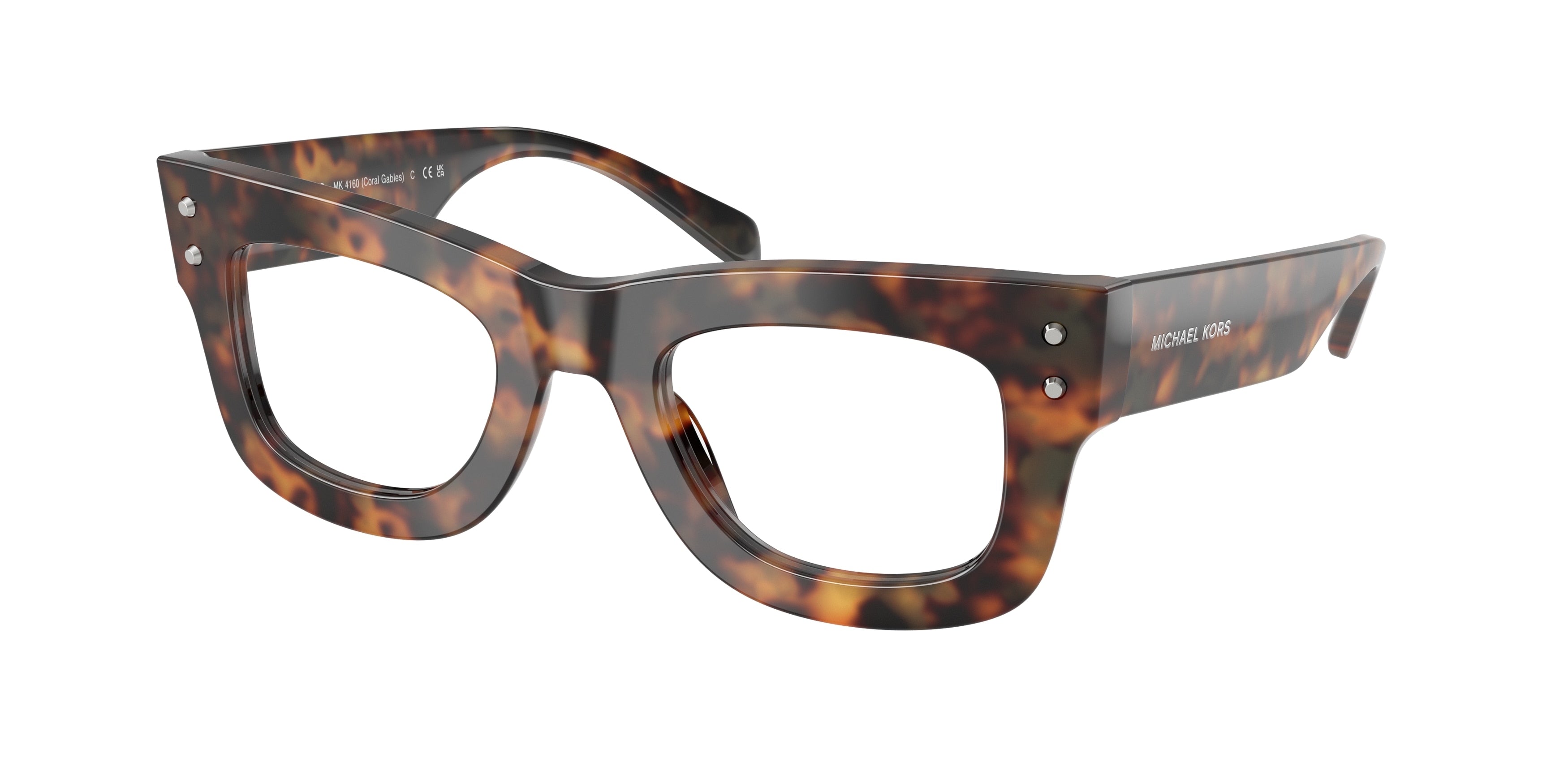 MICHAEL KORS 0MK4160 SADDLE TORTOISE square glasses by MICHAEL