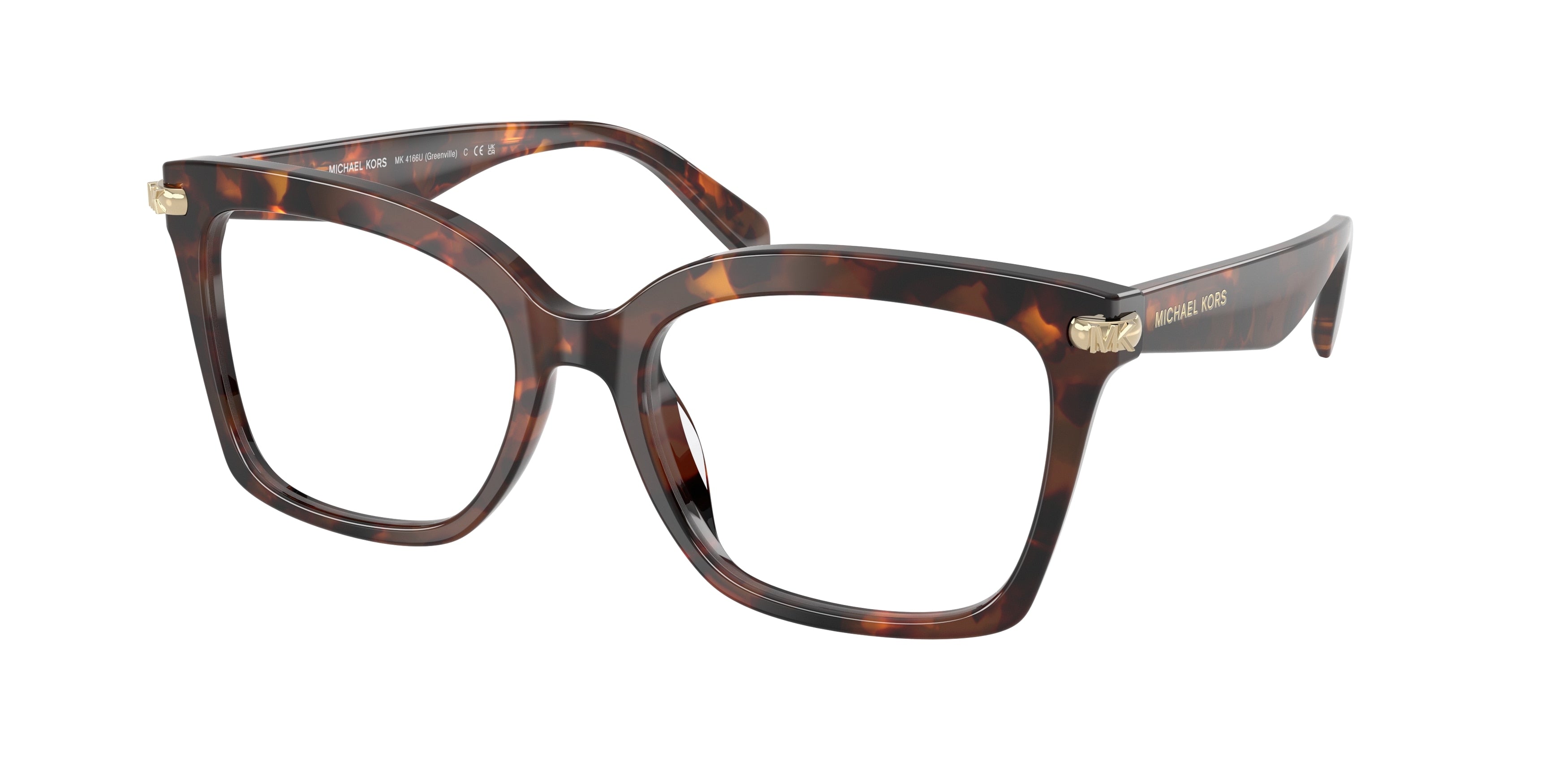 MICHAEL KORS 0MK4166U LUGGAGE TORTOISE square glasses by MICHAEL