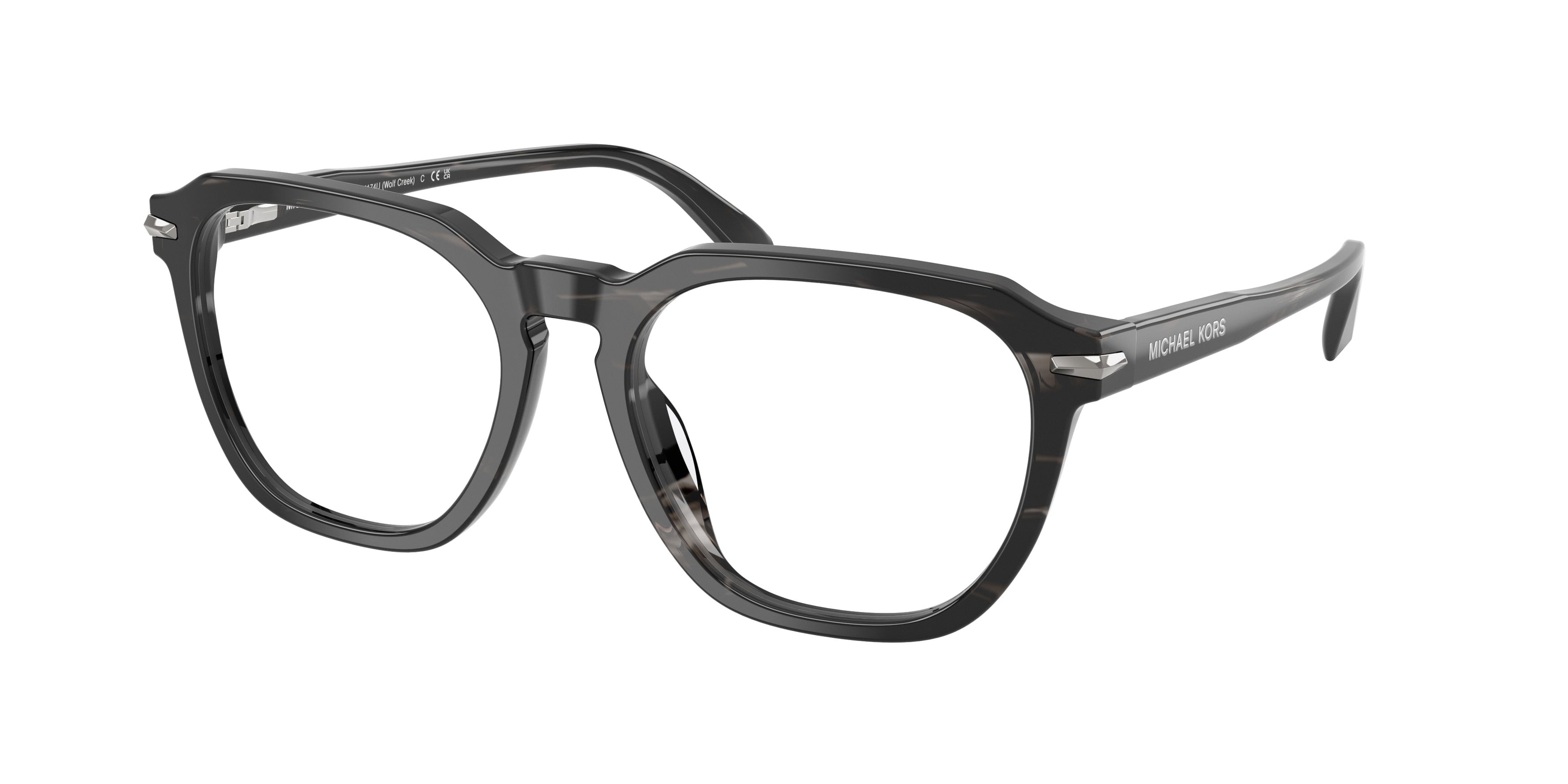 MICHAEL KORS 0MK4174U BLACK HORN square glasses by MICHAEL