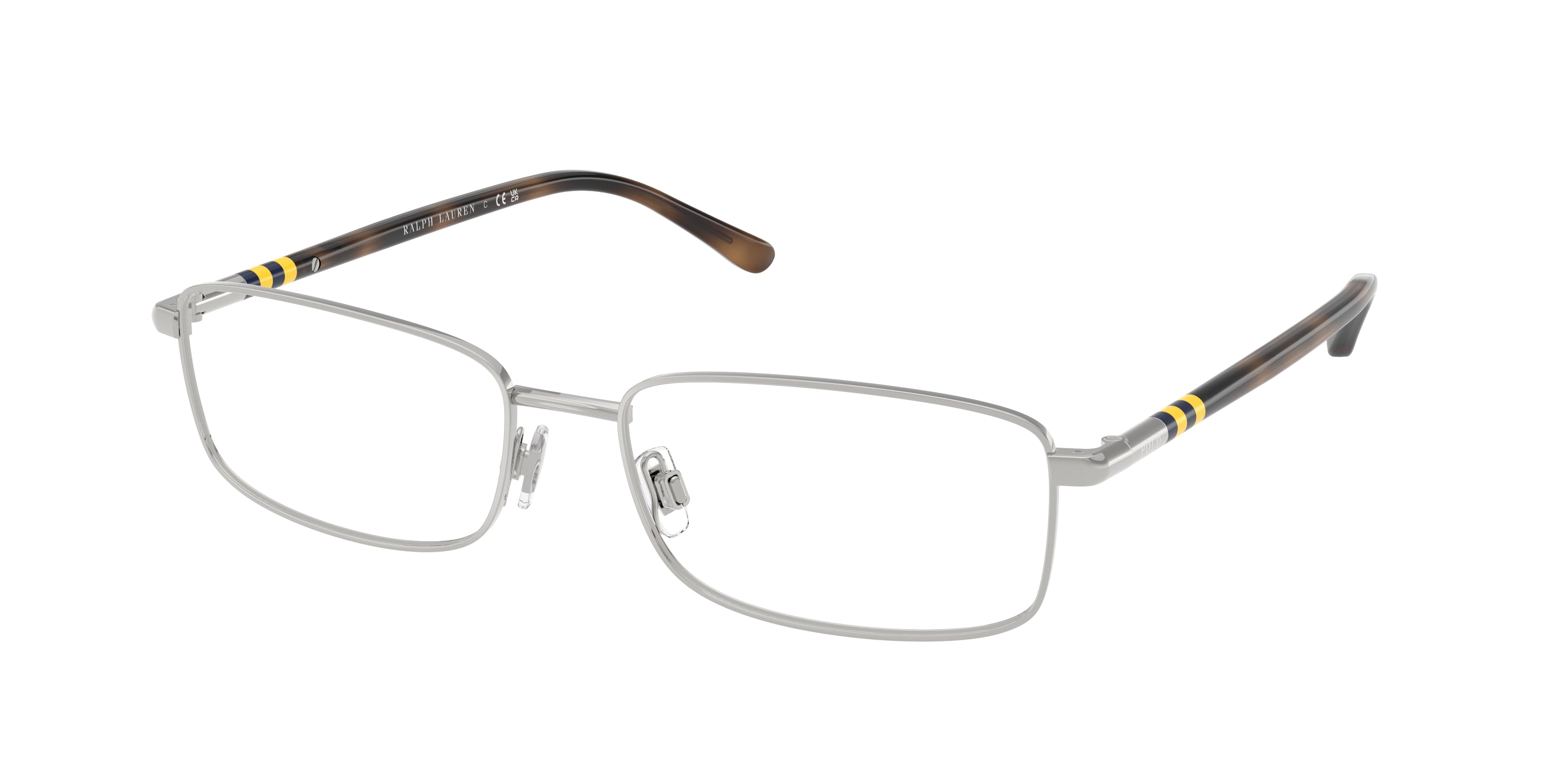 POLO 0PH1235 SHINY SILVER rectangle glasses by POLO