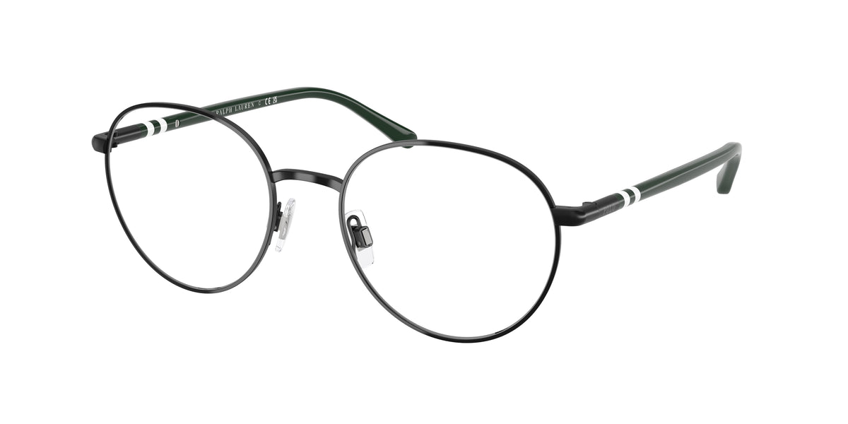 POLO 0PH1236 SEMISHINY BLACK round glasses by POLO
