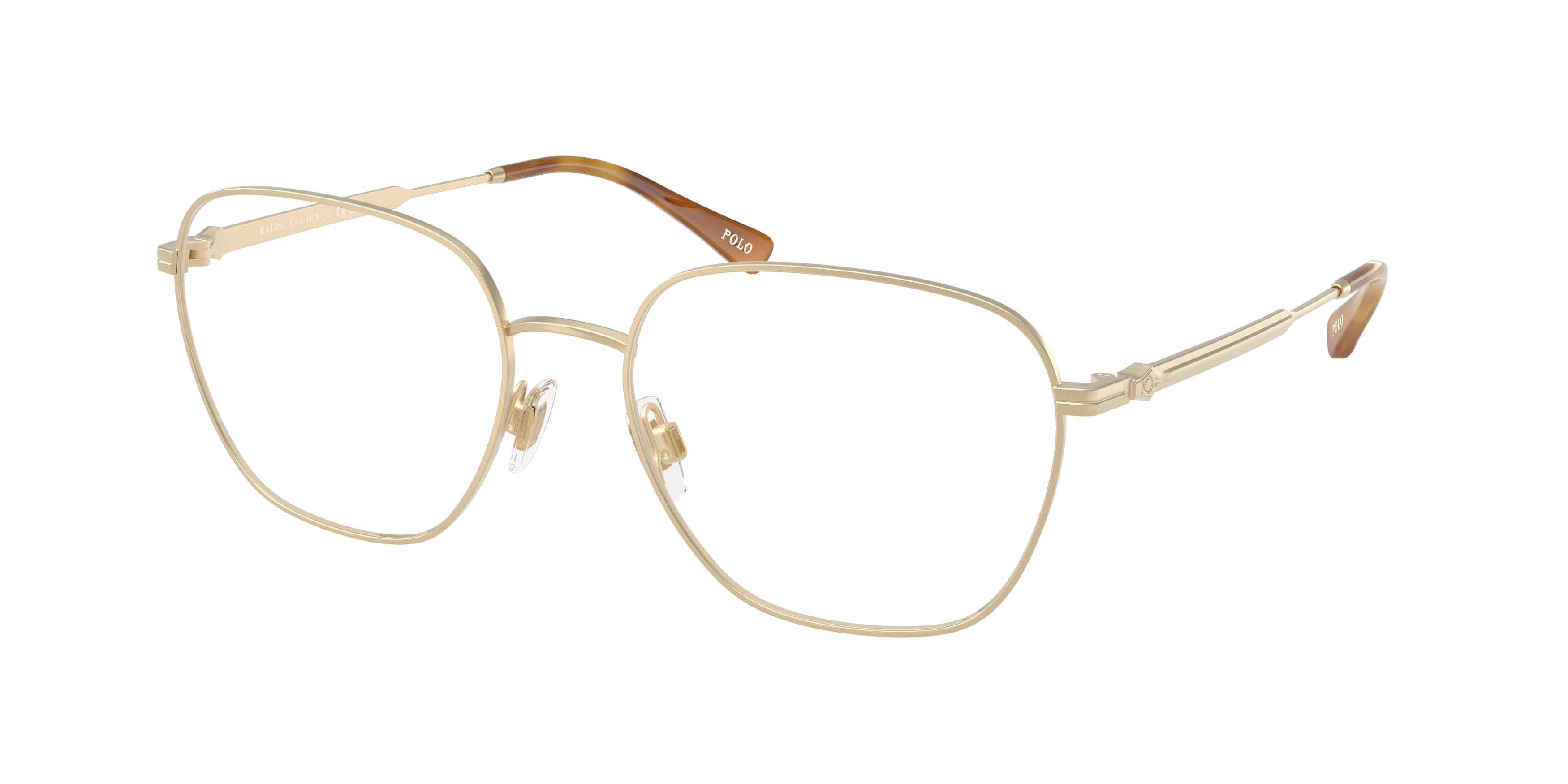POLO 0PH1237 SEMISHINY PALE GOLD irregular glasses by POLO
