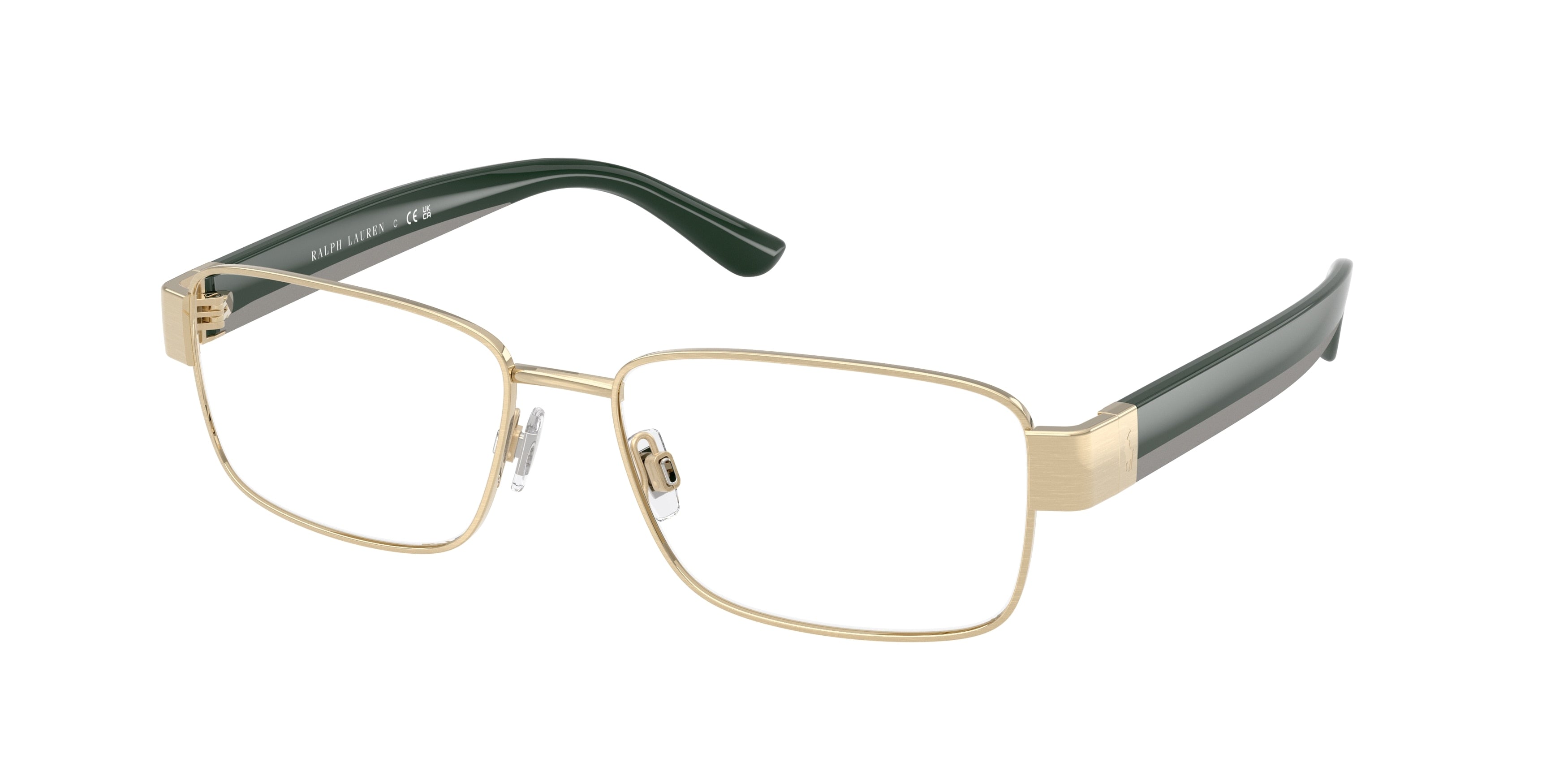 POLO 0PH1239 BRUSHED PALE GOLD rectangle glasses by POLO