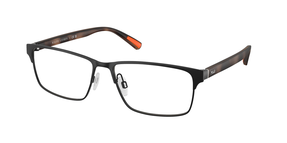 POLO 0PH1243 SEMISHINY BLACK rectangle glasses by POLO
