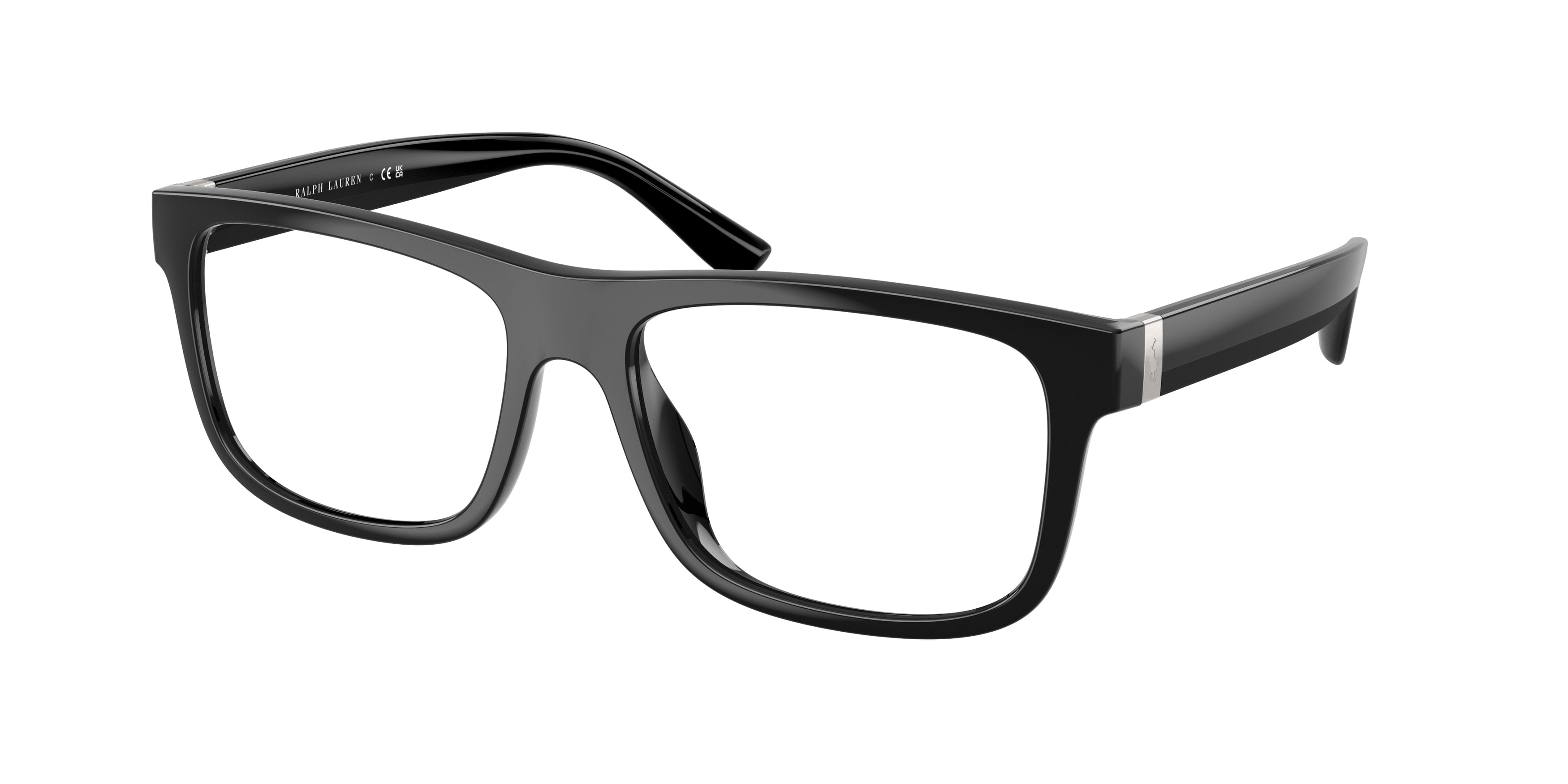 POLO 0PH2290U SHINY BLACK rectangle glasses by POLO