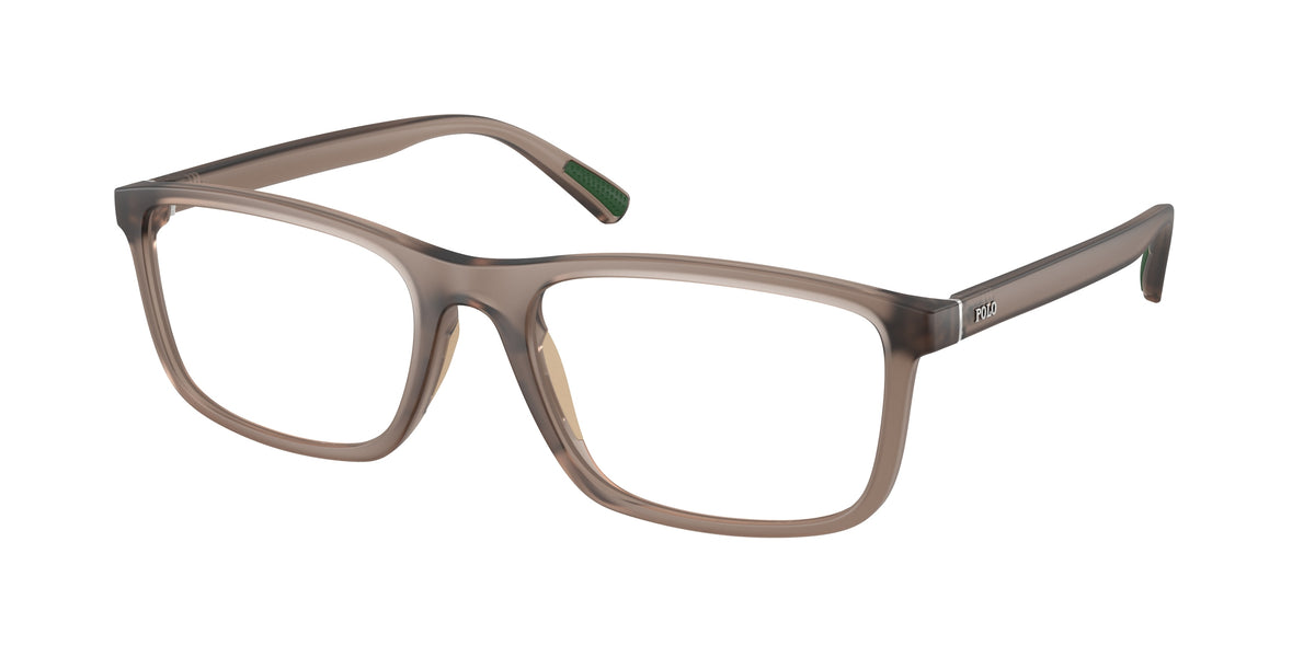 POLO 0PH2291U MATTE TRANSPARENT BROWN rectangle glasses by POLO