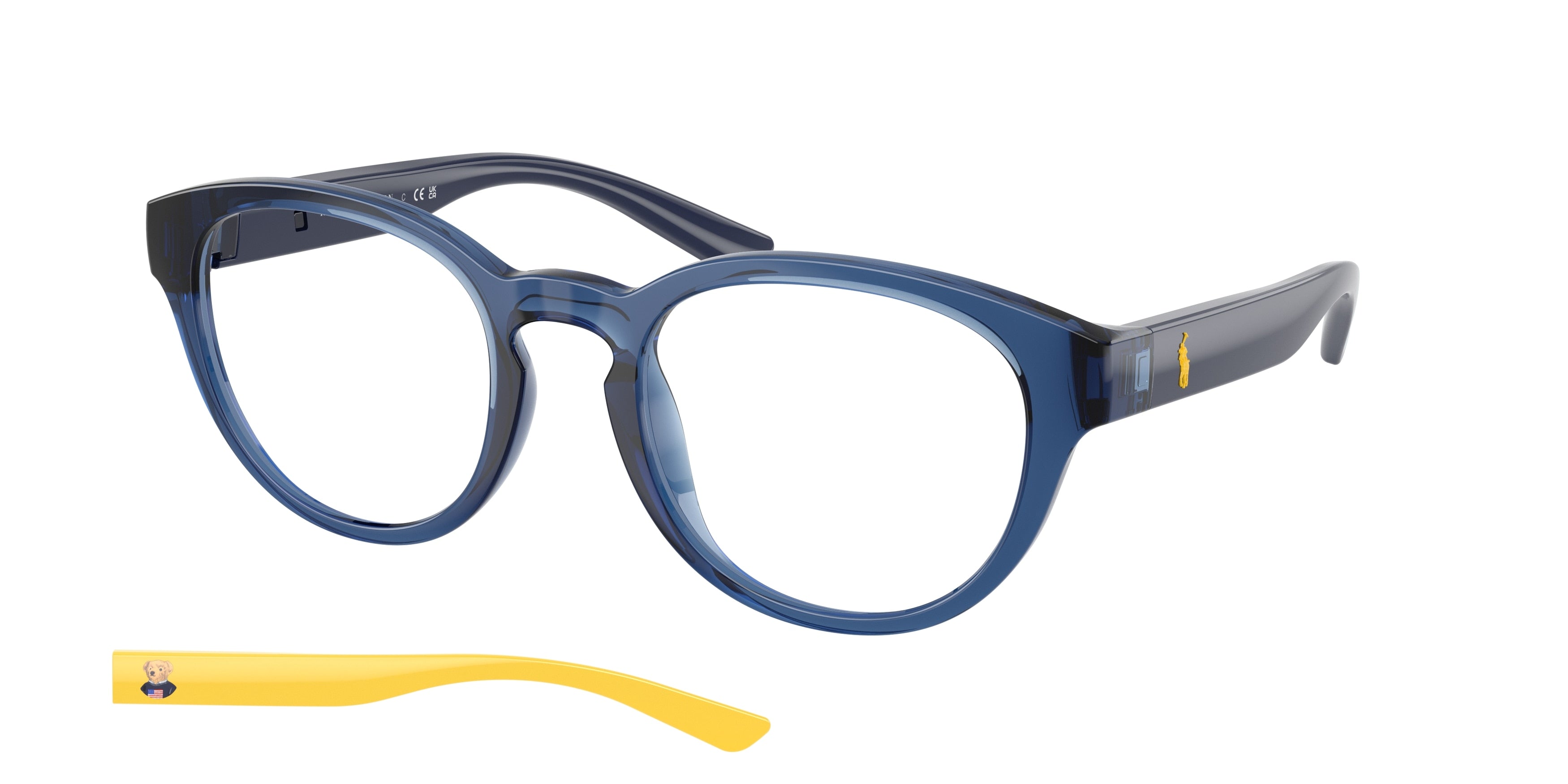 POLO 0PH2293U SHINY TRANSPARENT BLUE phantos glasses by POLO
