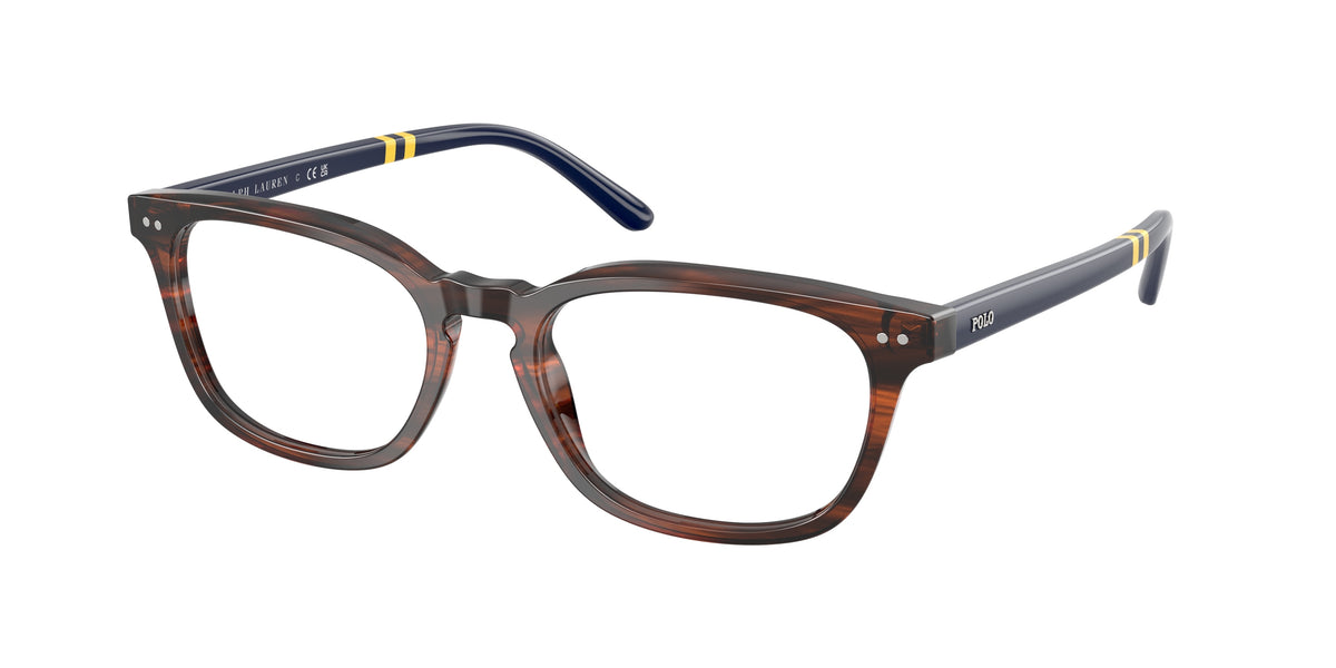 POLO 0PH2294 SHINY STRIPED BROWN cat eye glasses by POLO