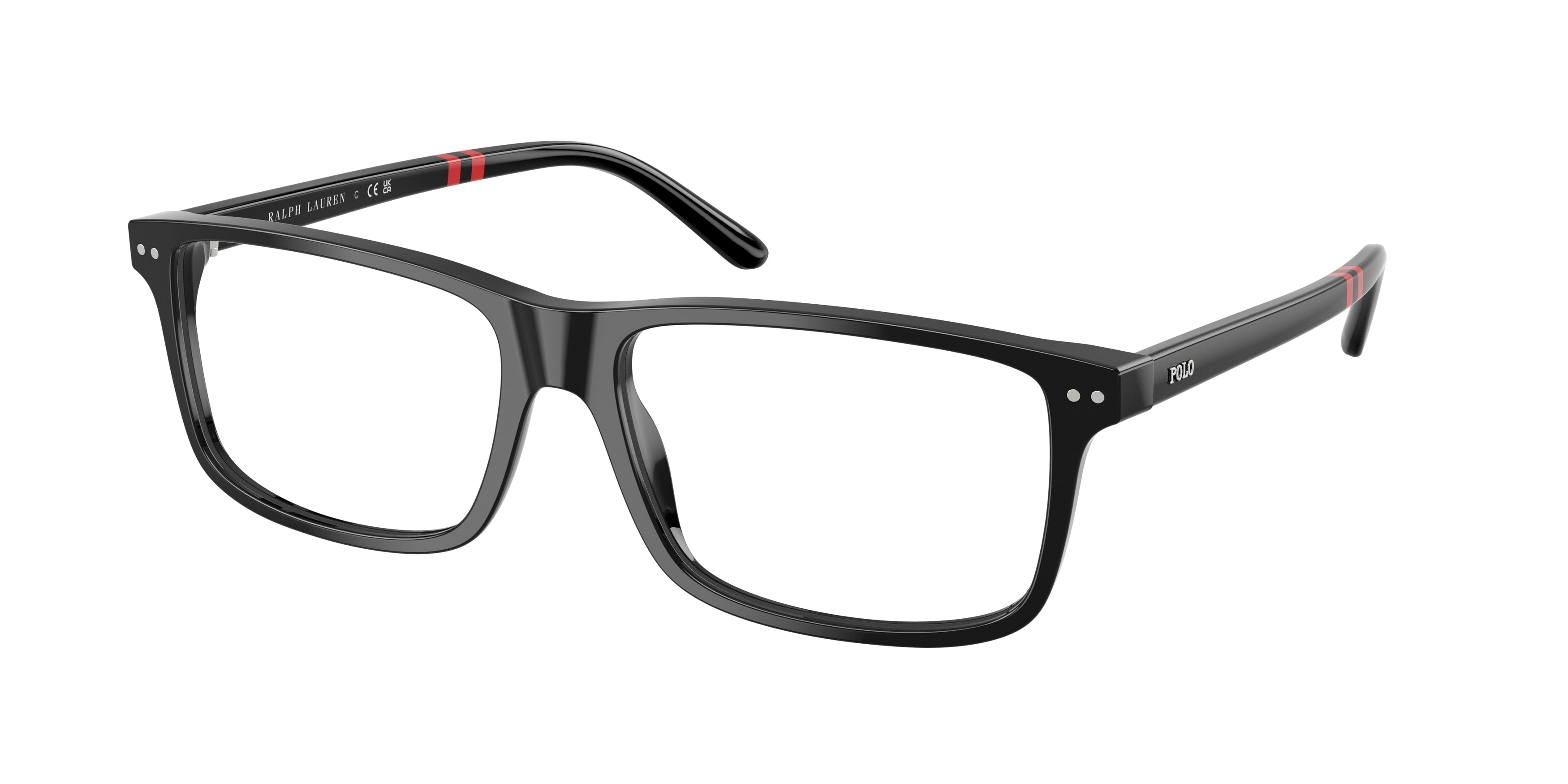 POLO 0PH2296 SHINY BLACK rectangle glasses by POLO