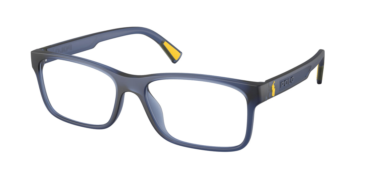 POLO 0PH2301U MATTE TRANSPARENT NAVY rectangle glasses by POLO