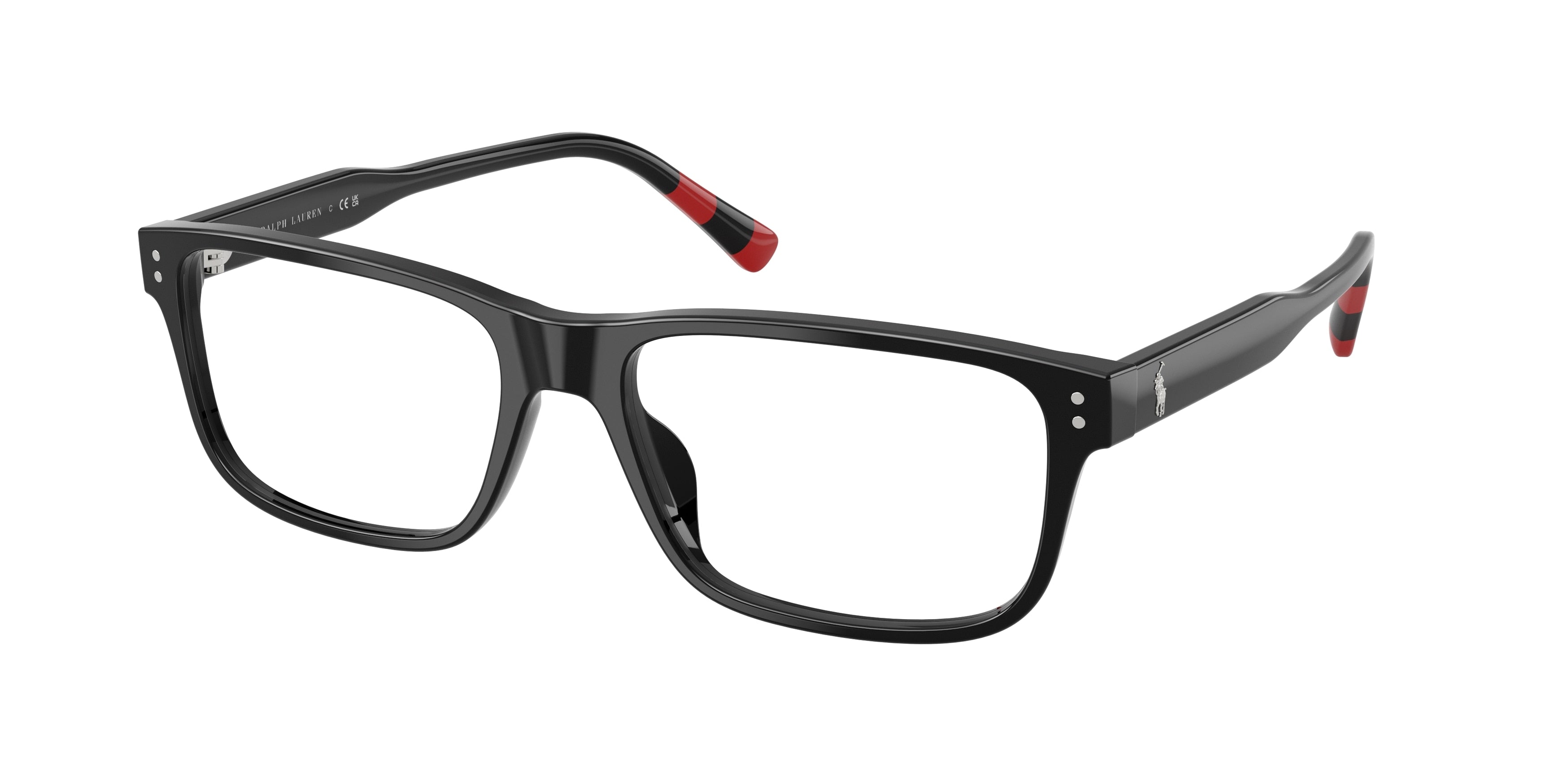 POLO 0PH2302U SHINY BLACK rectangle glasses by POLO