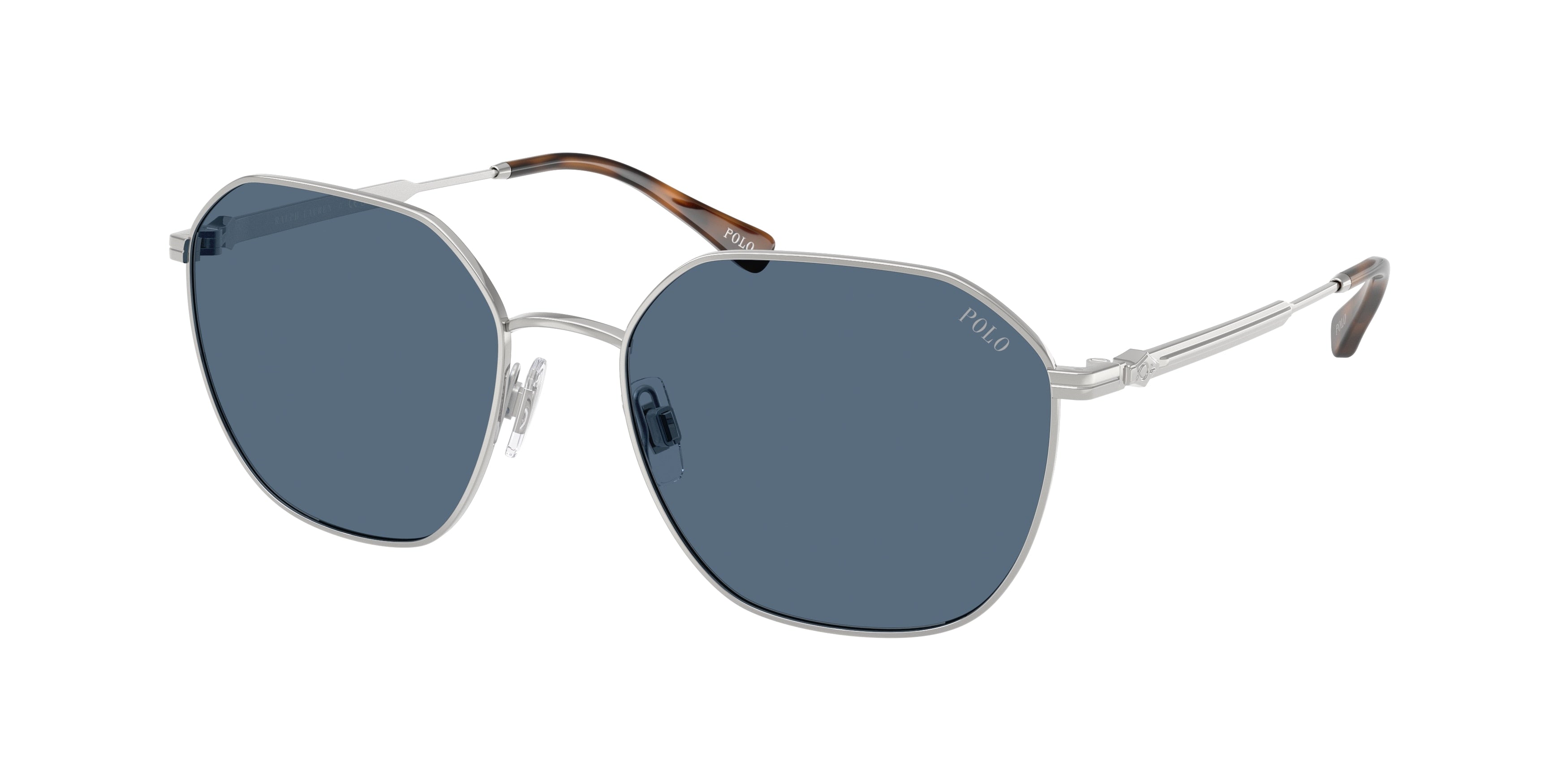 POLO 0PH3160 SHINY SILVER irregular sunglasses by POLO