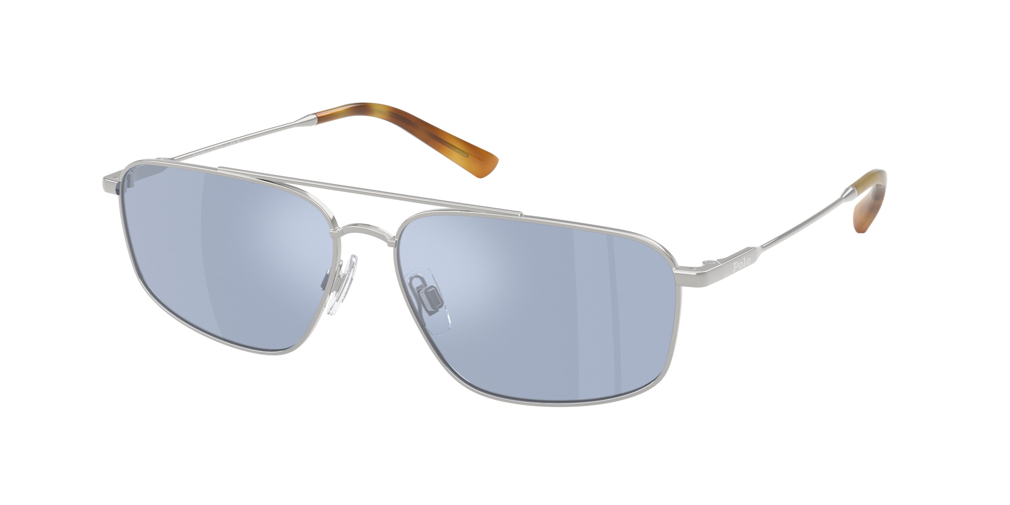 POLO 0PH3164 SHINY SILVER rectangle sunglasses by POLO