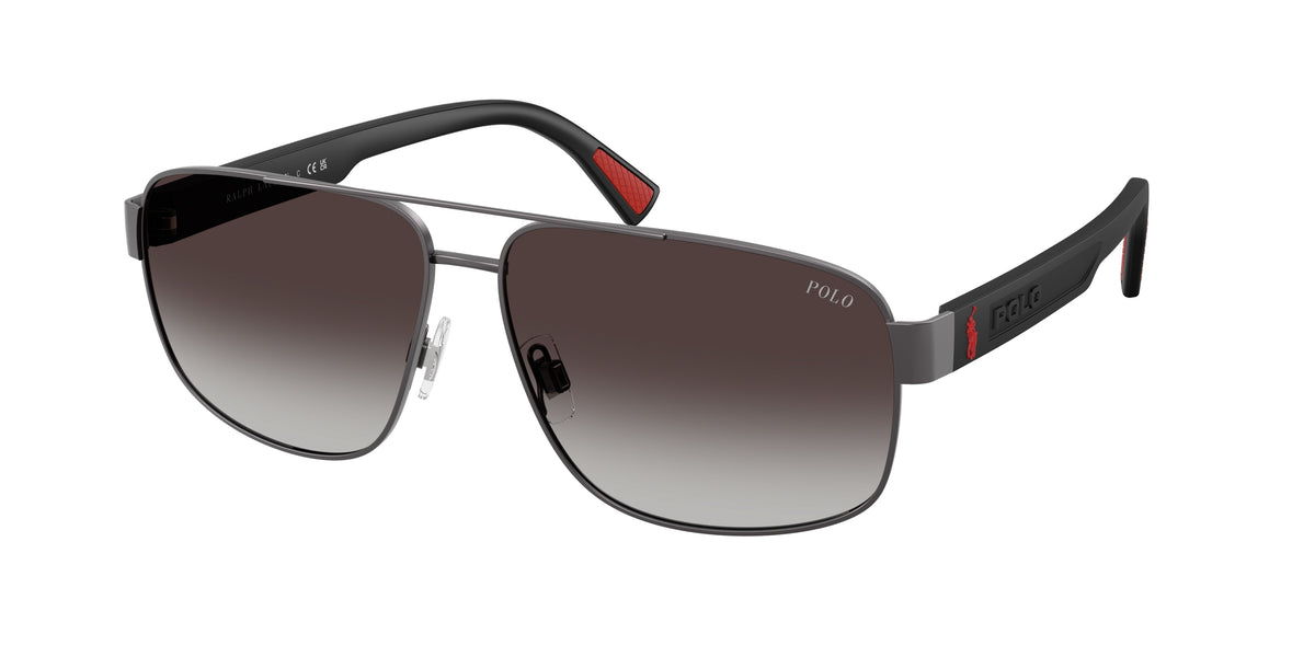 POLO 0PH3165 SEMISHINY DARK GUNMETAL pilot sunglasses by POLO