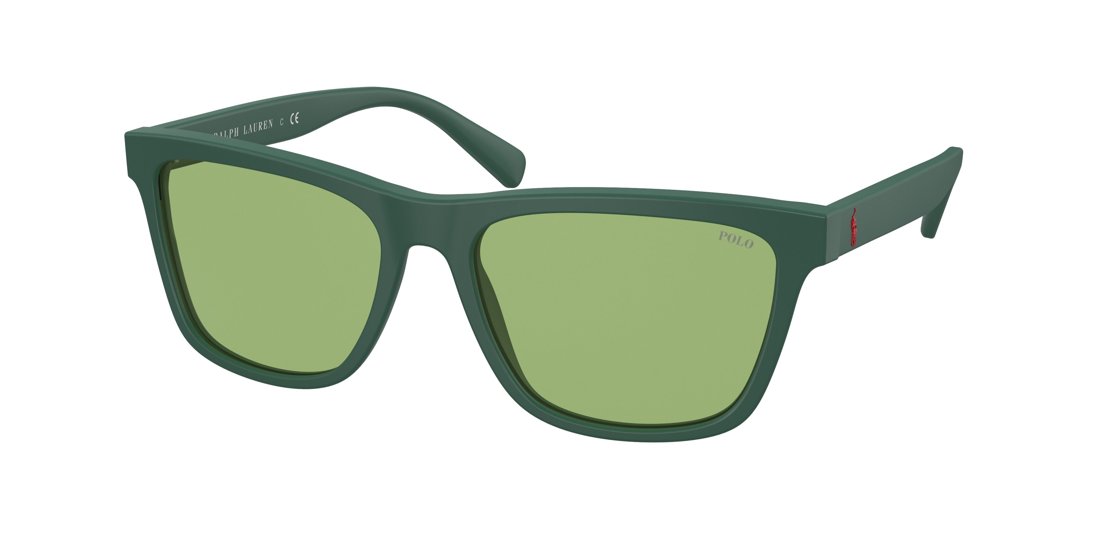 POLO 0PH4167 MATTE FOREST GREEN rectangle sunglasses by POLO