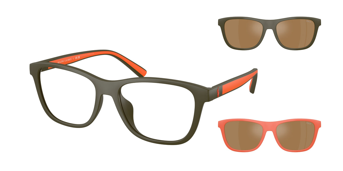POLO 0PH4228U MATTEE GREEN OLIVE square sunglasses by POLO