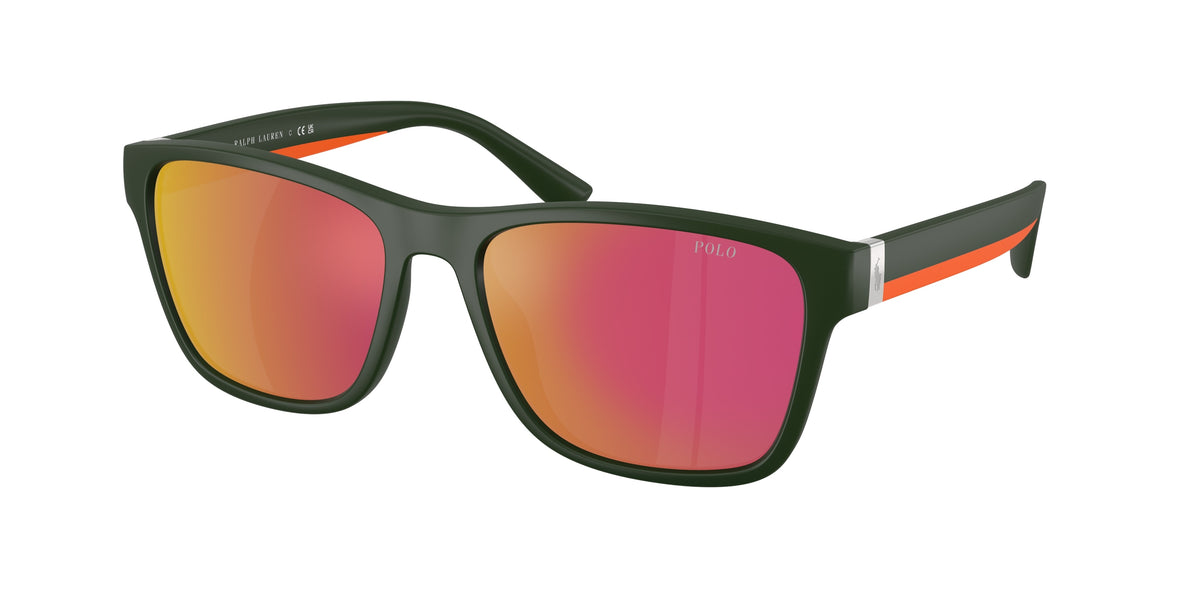 POLO 0PH4229U MATTE DARK GREEN square sunglasses by POLO