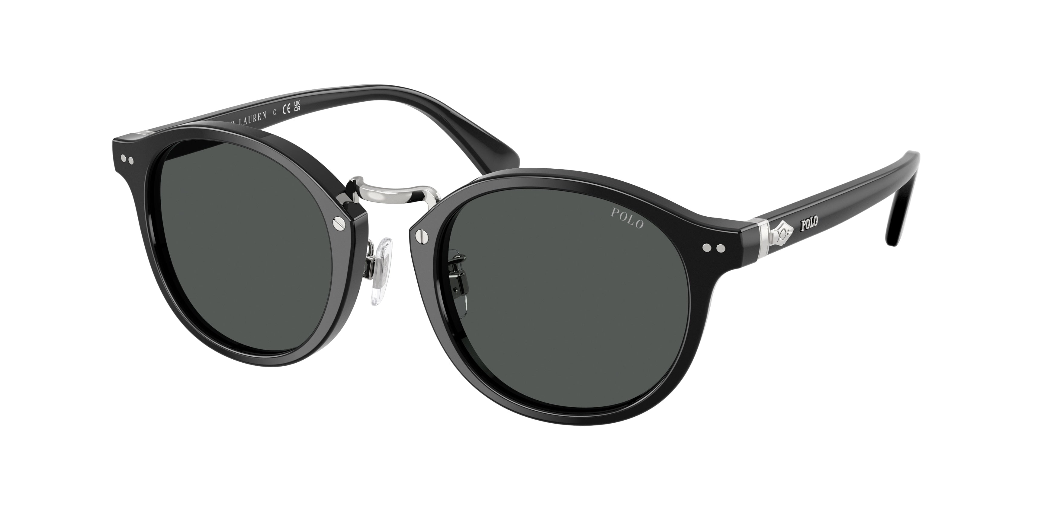 POLO 0PH4230 SHINY BLACK round sunglasses by POLO