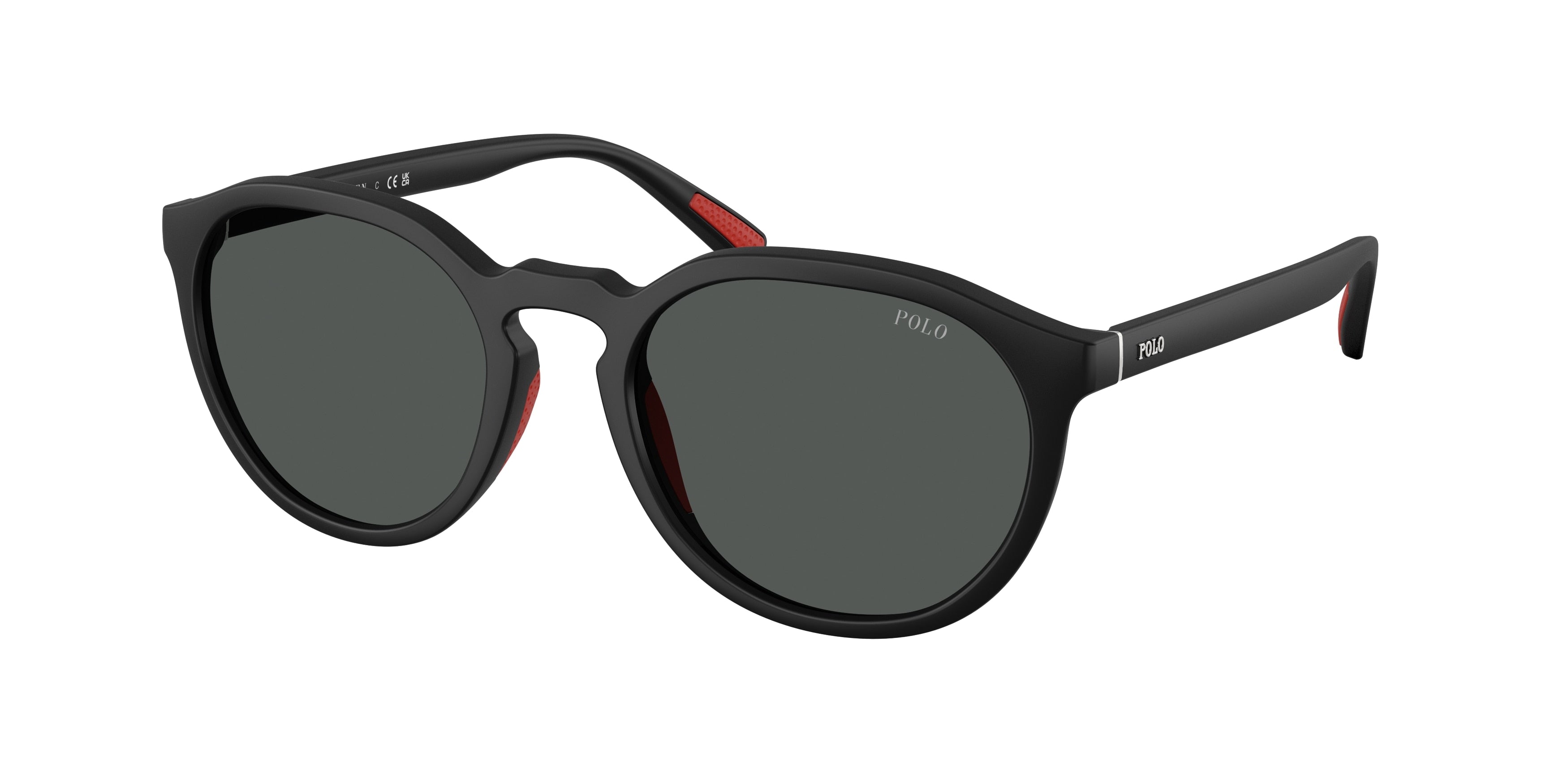 POLO 0PH4232U MATTE BLACK round sunglasses by POLO