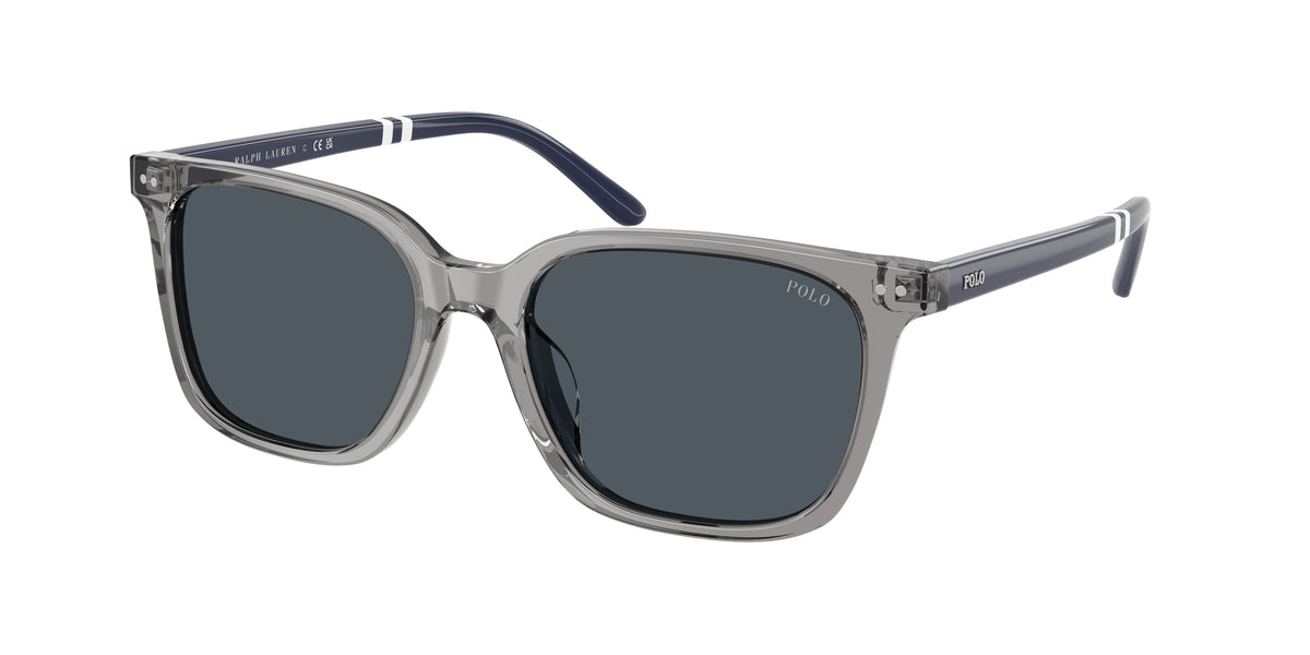 POLO 0PH4235U SHINY TRANSPARENT GREY square sunglasses by POLO