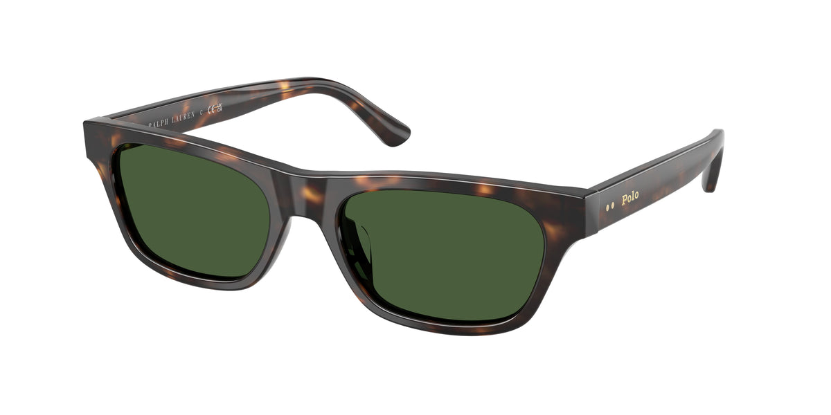 POLO 0PH4238U SHINY DARK HAVANA rectangle sunglasses by POLO