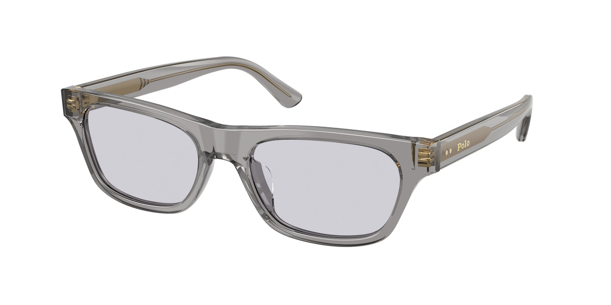 POLO 0PH4238U SHINY TRANSPARENT GREY rectangle sunglasses by POLO