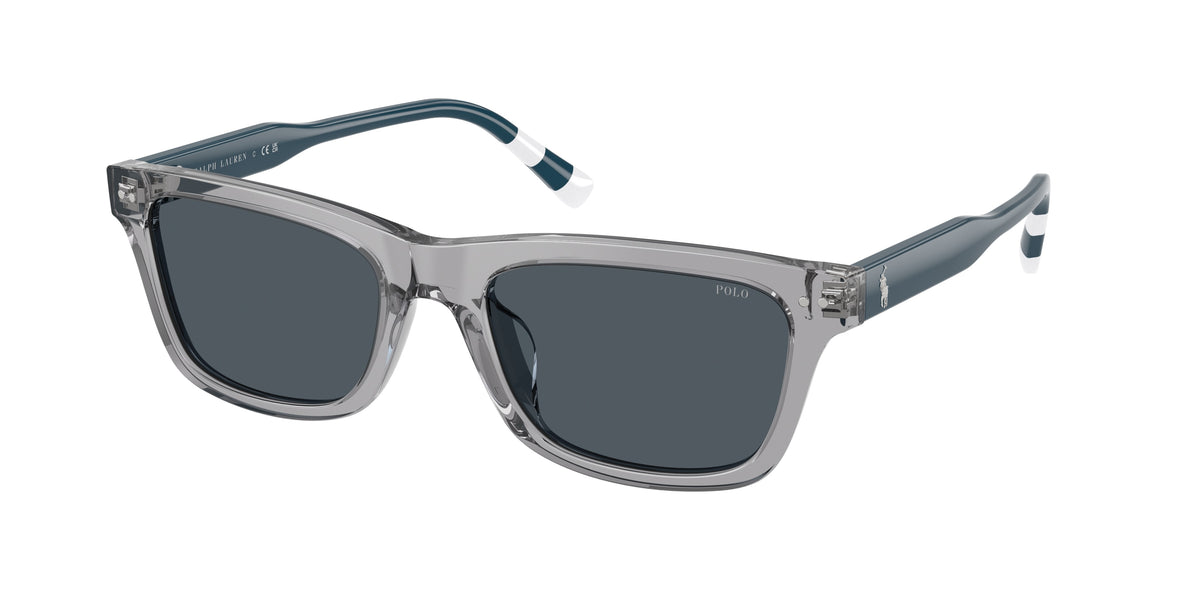 POLO 0PH4240U SHINY TRANSPARENT GREY pillow sunglasses by POLO