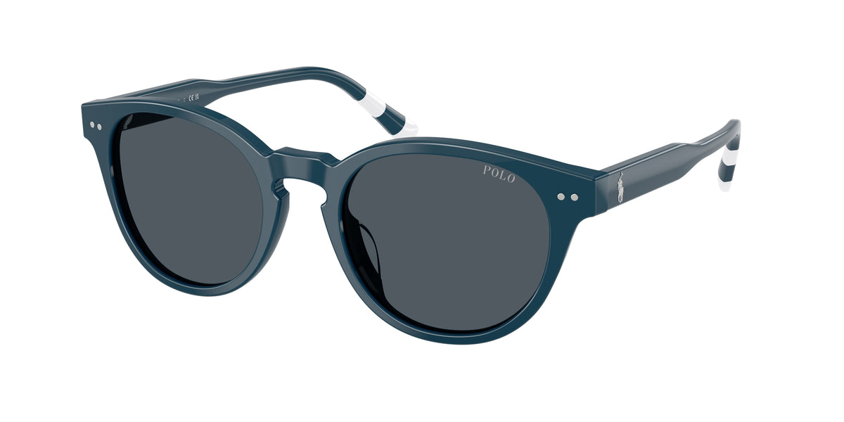 POLO 0PH4241U SHINY BLUE round sunglasses by POLO